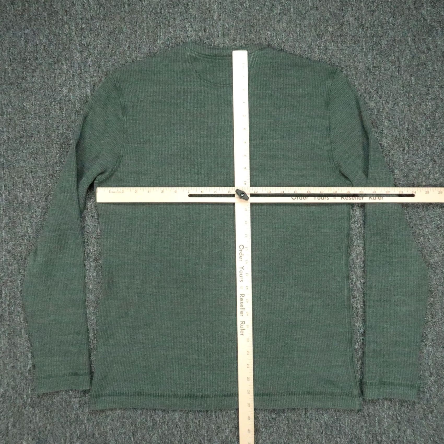 Vintage American Giant Shirt Mens Medium Green Long Sleeve Tee Henley Waffle Knit Size US M / EU 48-50 / 2 - 5 Thumbnail