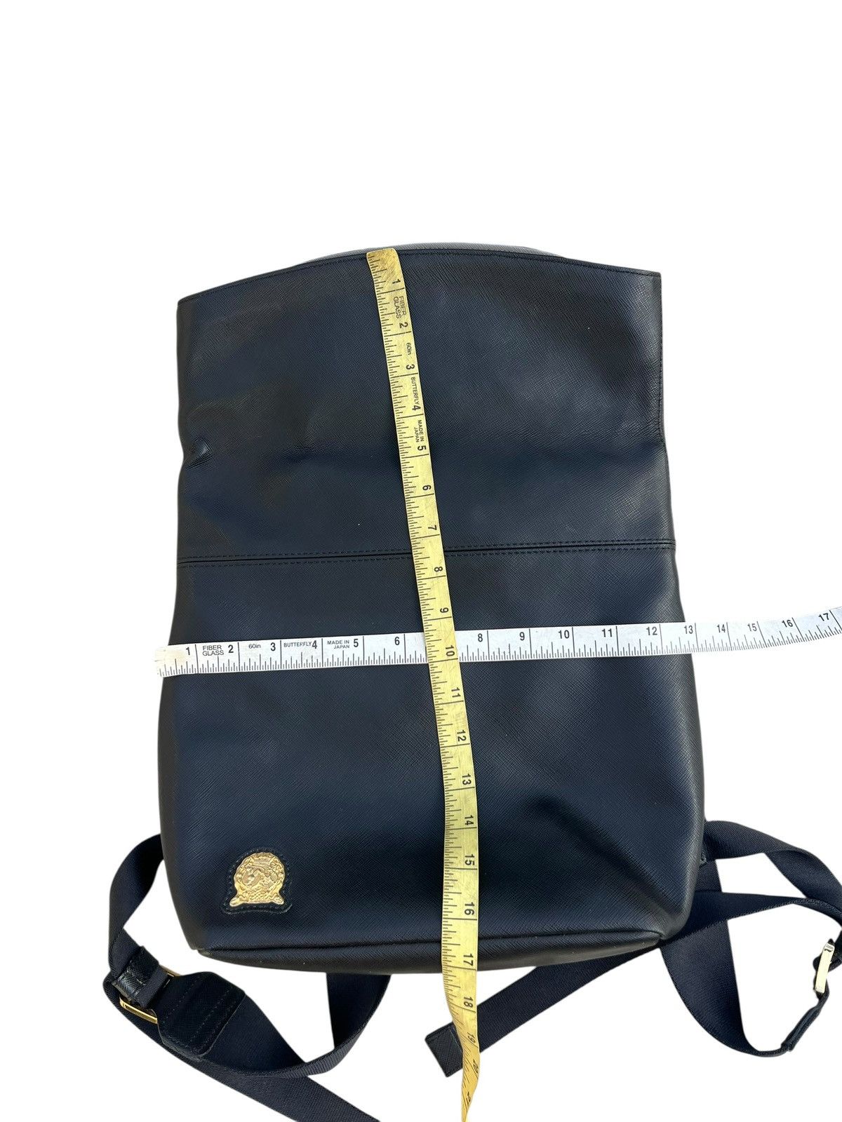 Leather ADMJ Japan Black Leather Backpack Bag Size ONE SIZE - 8 Thumbnail
