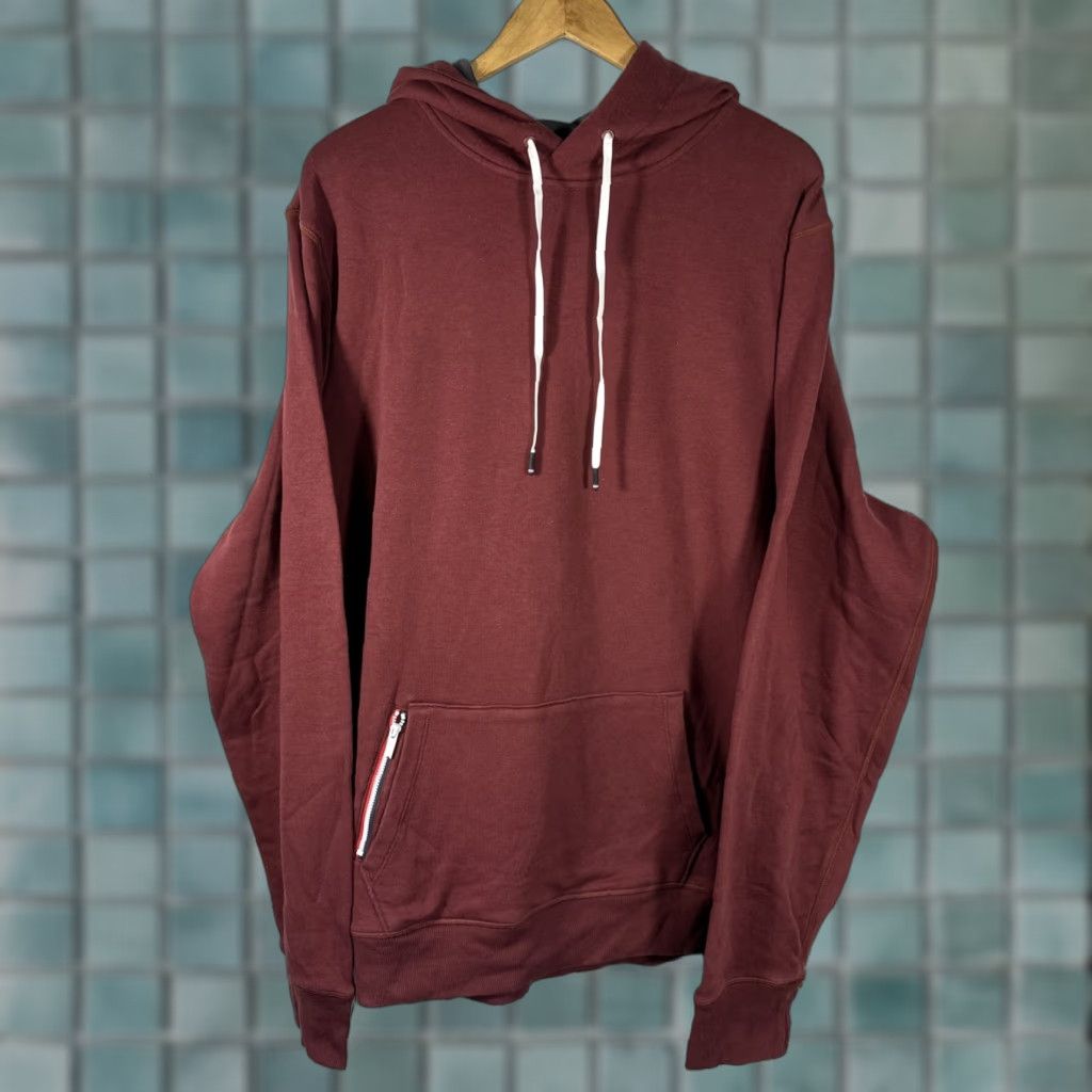 Vintage 4 Four Laps Full Zip Hoodie Mens XXL Burgundy Red Hooded Sweater Size US XXL / EU 58 / 5 - 1 Thumbnail