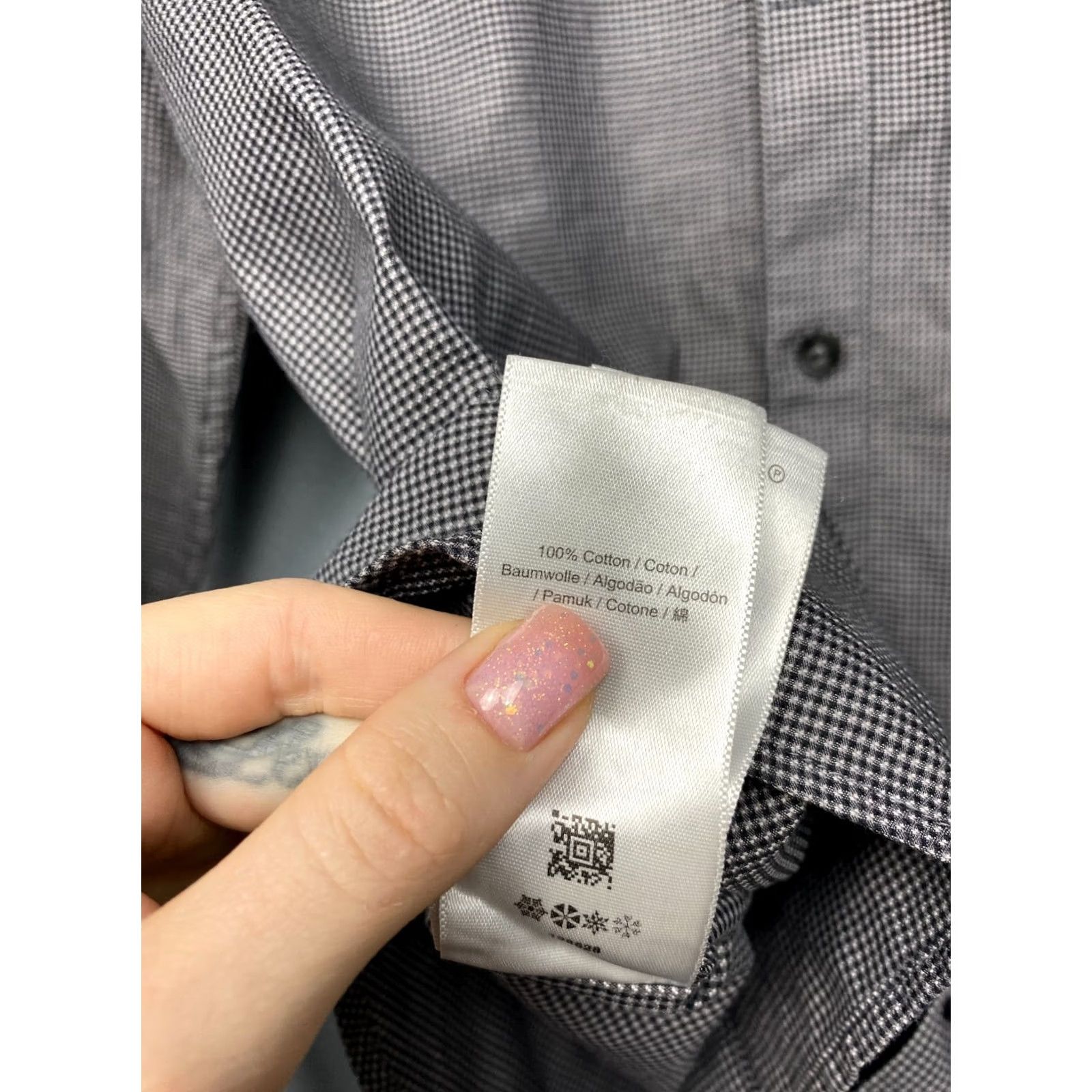 Fred Perry Fred Perry Mens Long Sleeve Shirt Size M Grey Cotton Button-Up Collared Check Vintage: No Size US M / EU 48-50 / 2 - 6 Thumbnail
