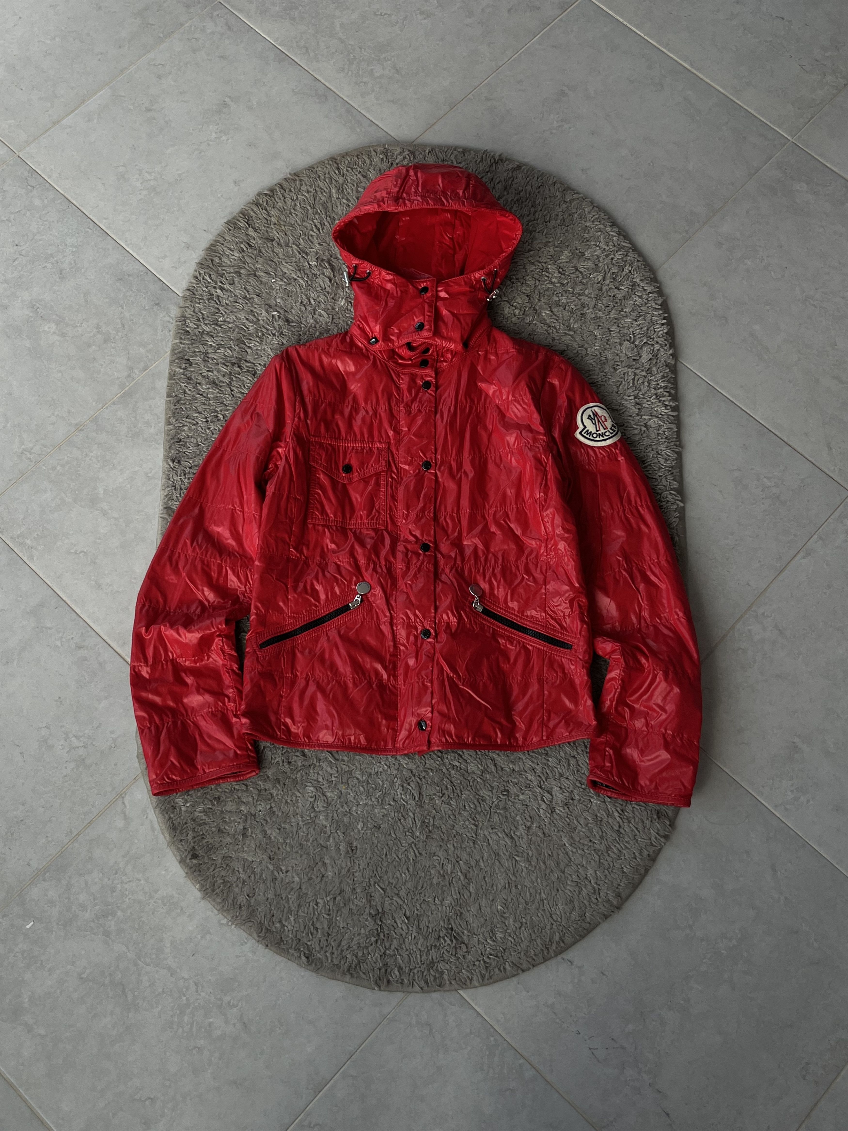 Moncler MONCLER SHINY Vintage Women Light Jacket Big Logo Very Rare Size M / US 6-8 / IT 42-44 - 1 Thumbnail