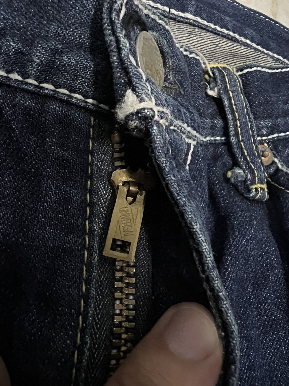 If Six Was Nine × Japanese Brand × Le Grande Bleu (L.G.B.) 💥Baggy💥VINTAGE SUBCIETY SELVEDGE JEANS Size US 32 / EU 48 - 8 Thumbnail