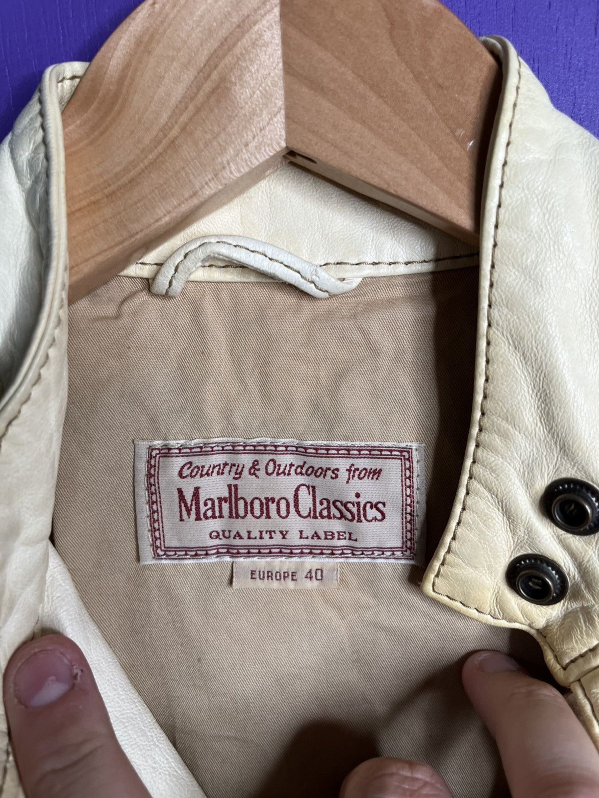 Marlboro Classics × Vintage Vintage 70s Marlboro classics lambskin leather jacket Size US S / EU 44-46 / 1 - 4 Thumbnail