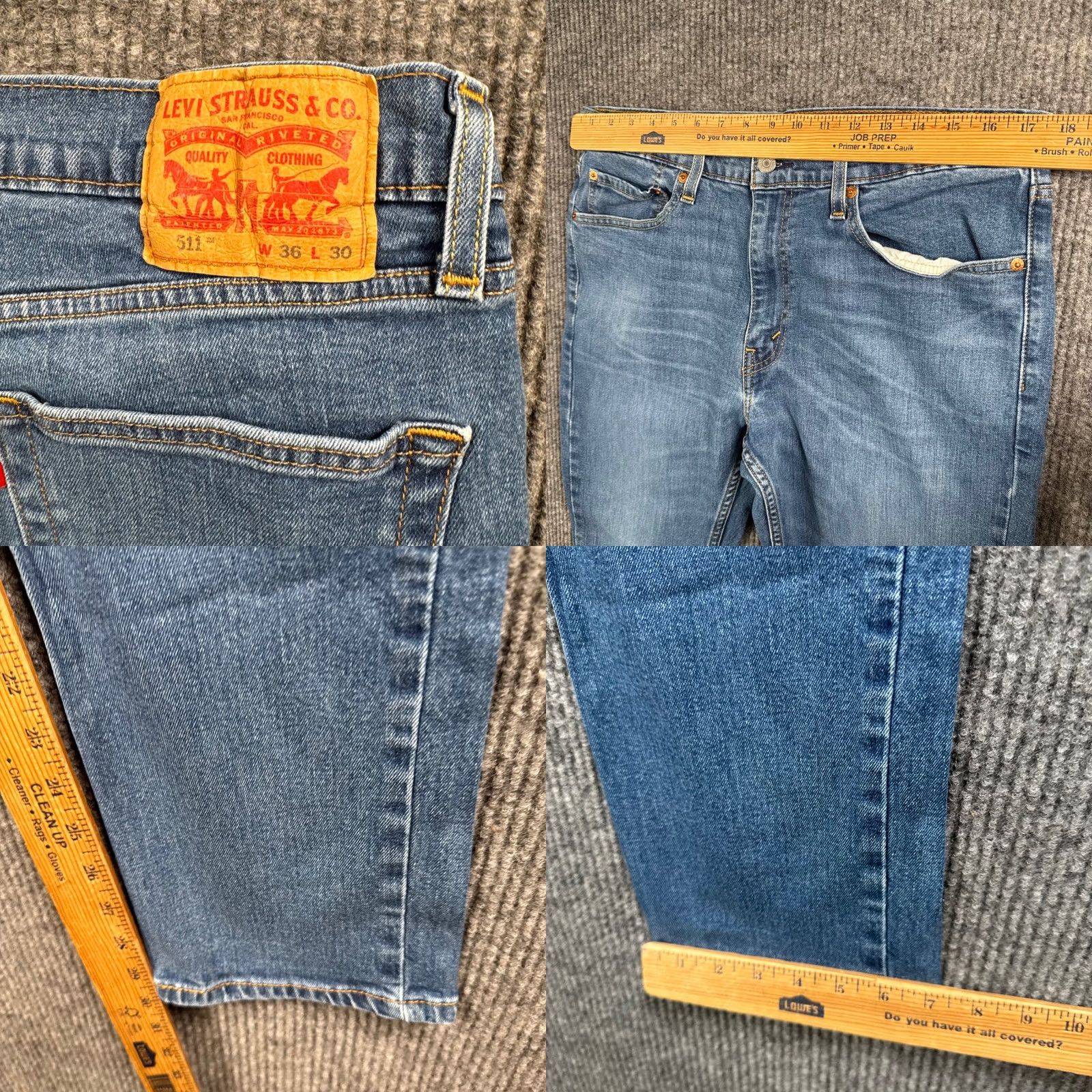 Levi's Levi's 511 Slim Fit Jeans Mens 35x30 Denim Stretch 90s Casual Size US 35 - 8 Thumbnail