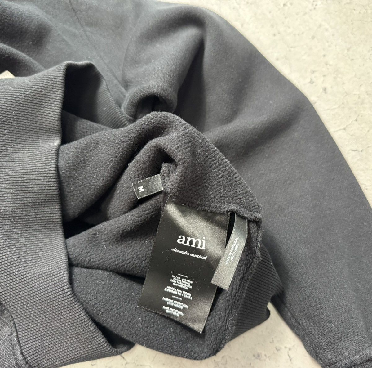 AMI Ami Paris Luxury Big Logo Hoodie Black Size US M / EU 48-50 / 2 - 7 Thumbnail