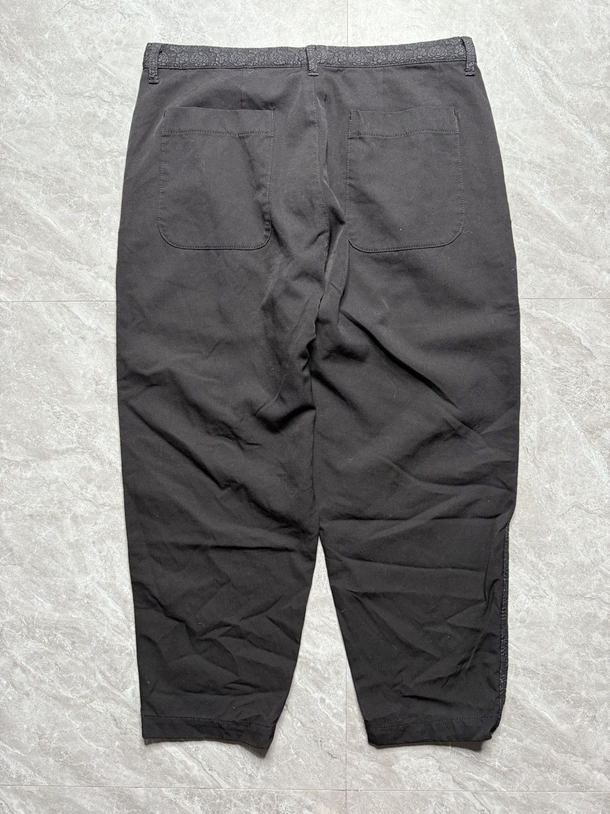 Comme des Garcons CDG Tricots Rose Embossed Detail Wool/Polyster Pants Size US 29 - 2 Thumbnail