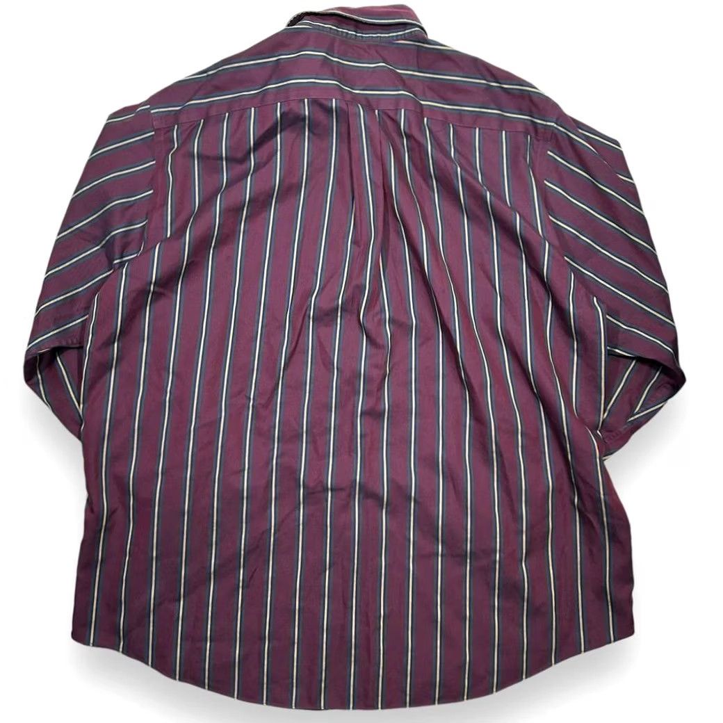 Brooks Brothers Brooks Brothers Burgundy Striped Button-Down Shirt Long Sleeve Business Mens XL Size US XL / EU 56 / 4 - 3 Thumbnail