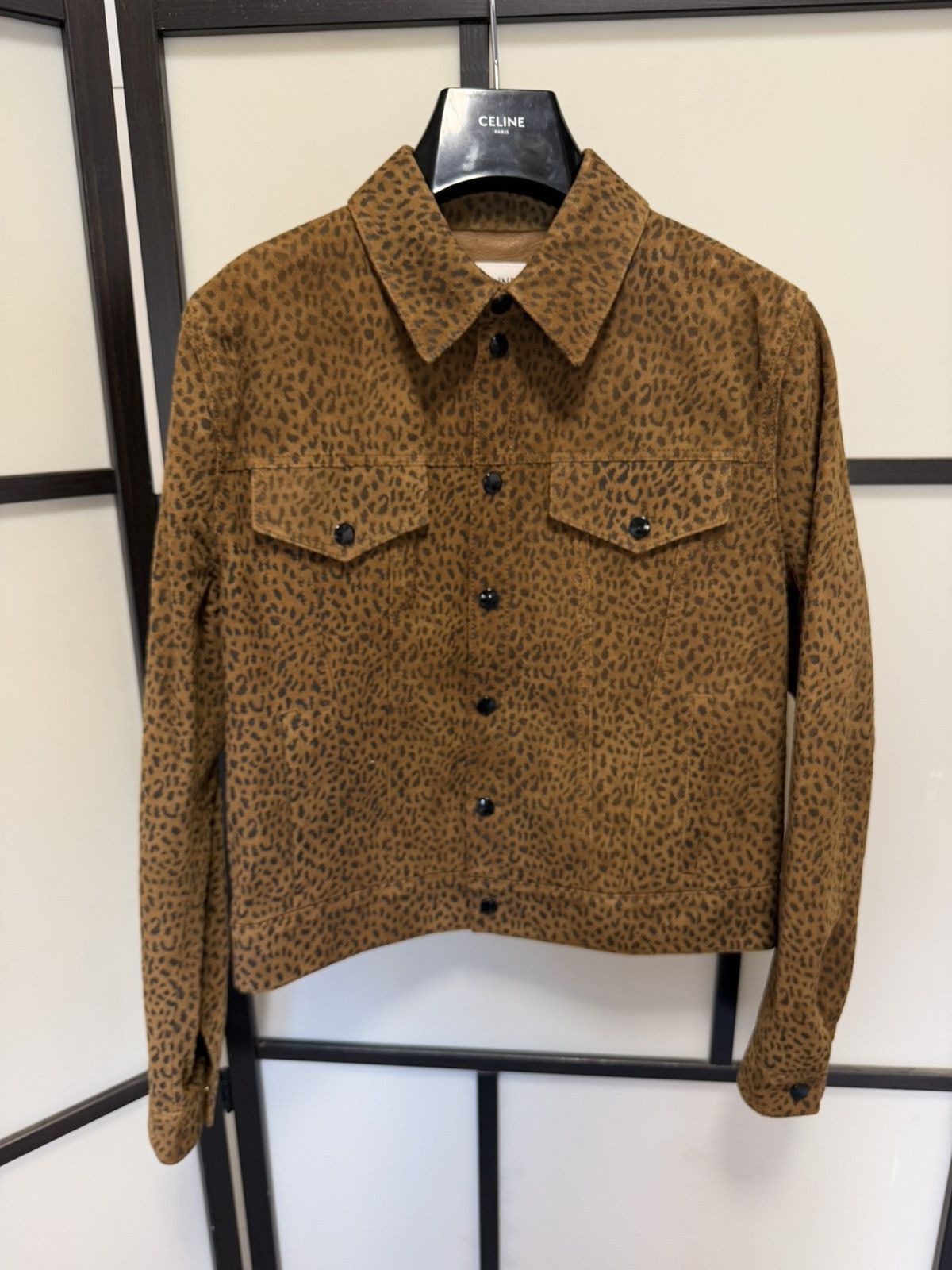 Hedi Slimane × Saint Laurent Paris 15SS Hedi Leopard Suede Trapper