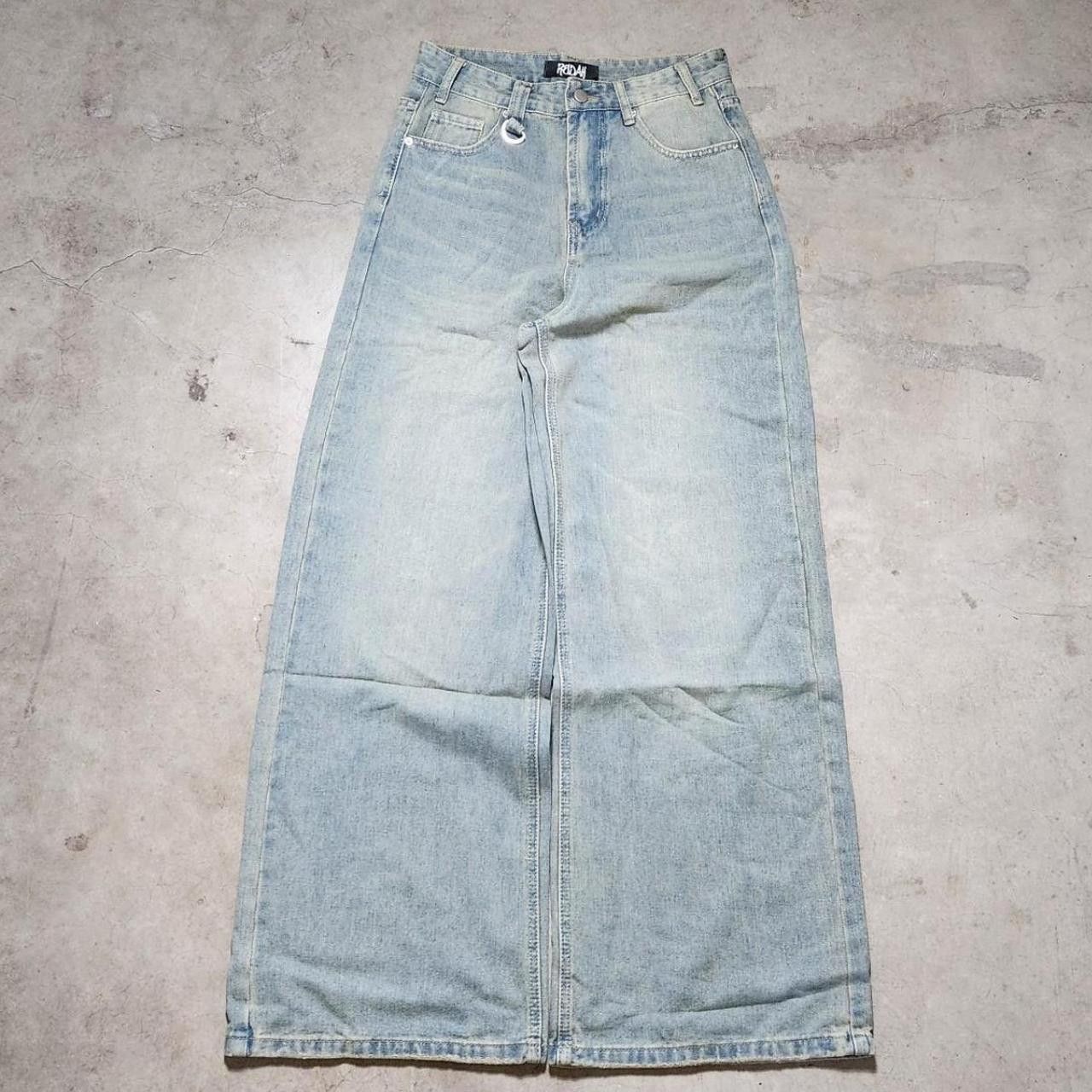 Japanese Brand Baggy loose fit blue/grey jeans Size US 30 / EU 46 - 2 Thumbnail