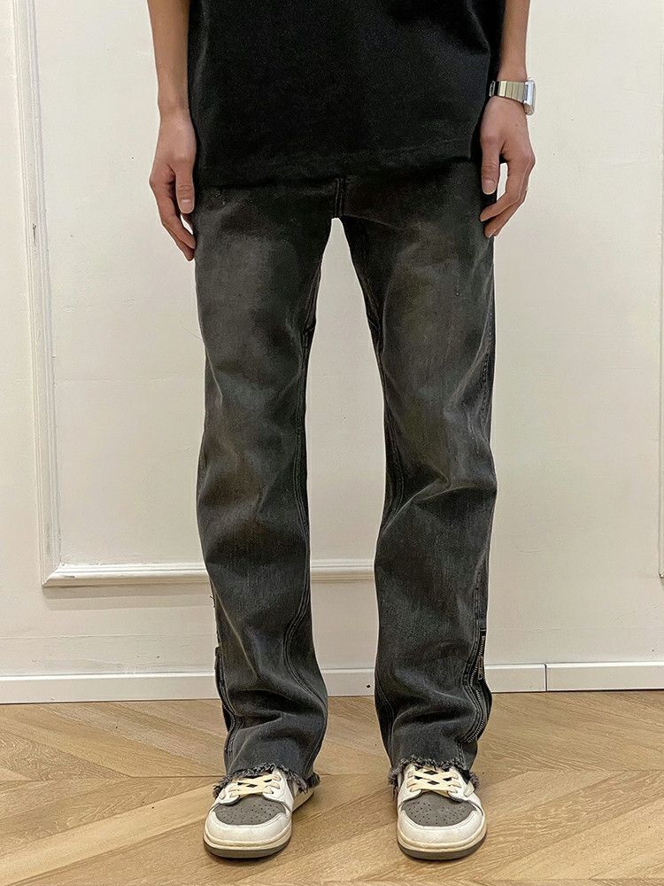 Jean × Vintage zipper utility punk grunge flared yuppie bootcut jeans Size US 38 / EU 54 - 2 Thumbnail