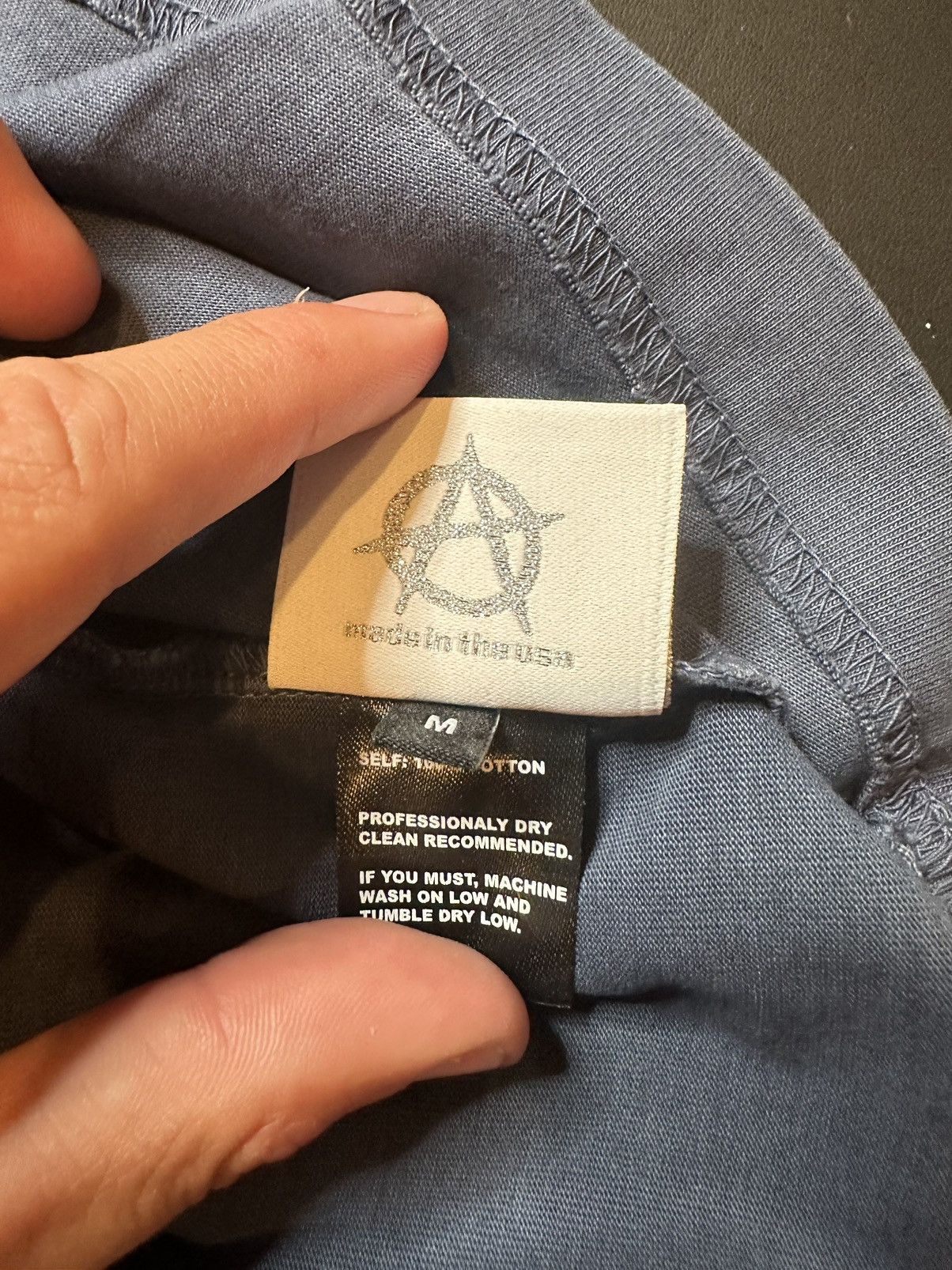 Revenge Kosuke Kawamura Glitch Arch Logo Tee Treated Navy Size US M / EU 48-50 / 2 - 6 Thumbnail