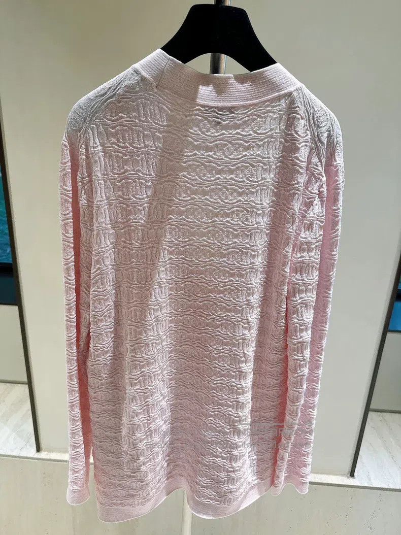 Chanel Chanel Pink full logo three-dimensional relief knitted car Size XS / US 0-2 / IT 36-38 - 5 Thumbnail