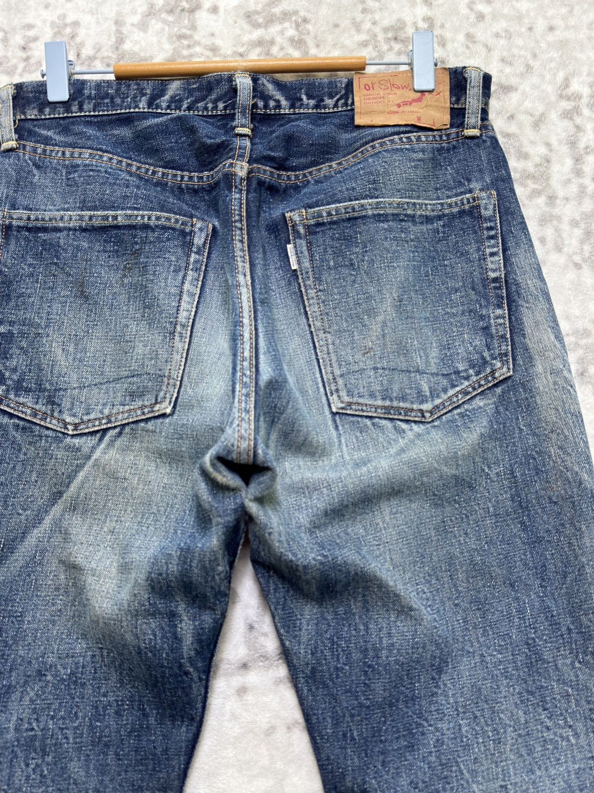 Orslow Vintage orSlow Selvedge Button Fly Claw Mark Fade Distressed Size US 31 - 12 Thumbnail