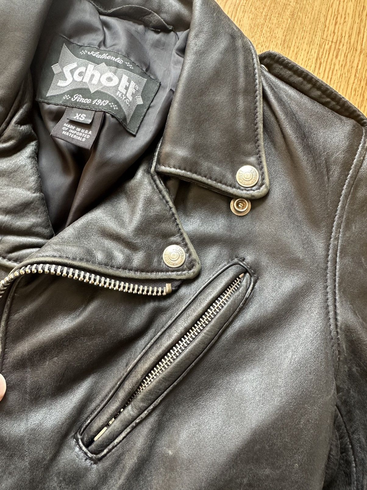 Schott Schott 626VNW Vintaged Cowhide Leather Perfecto Jacket XS Size XS / US 0-2 / IT 36-38 - 8 Thumbnail