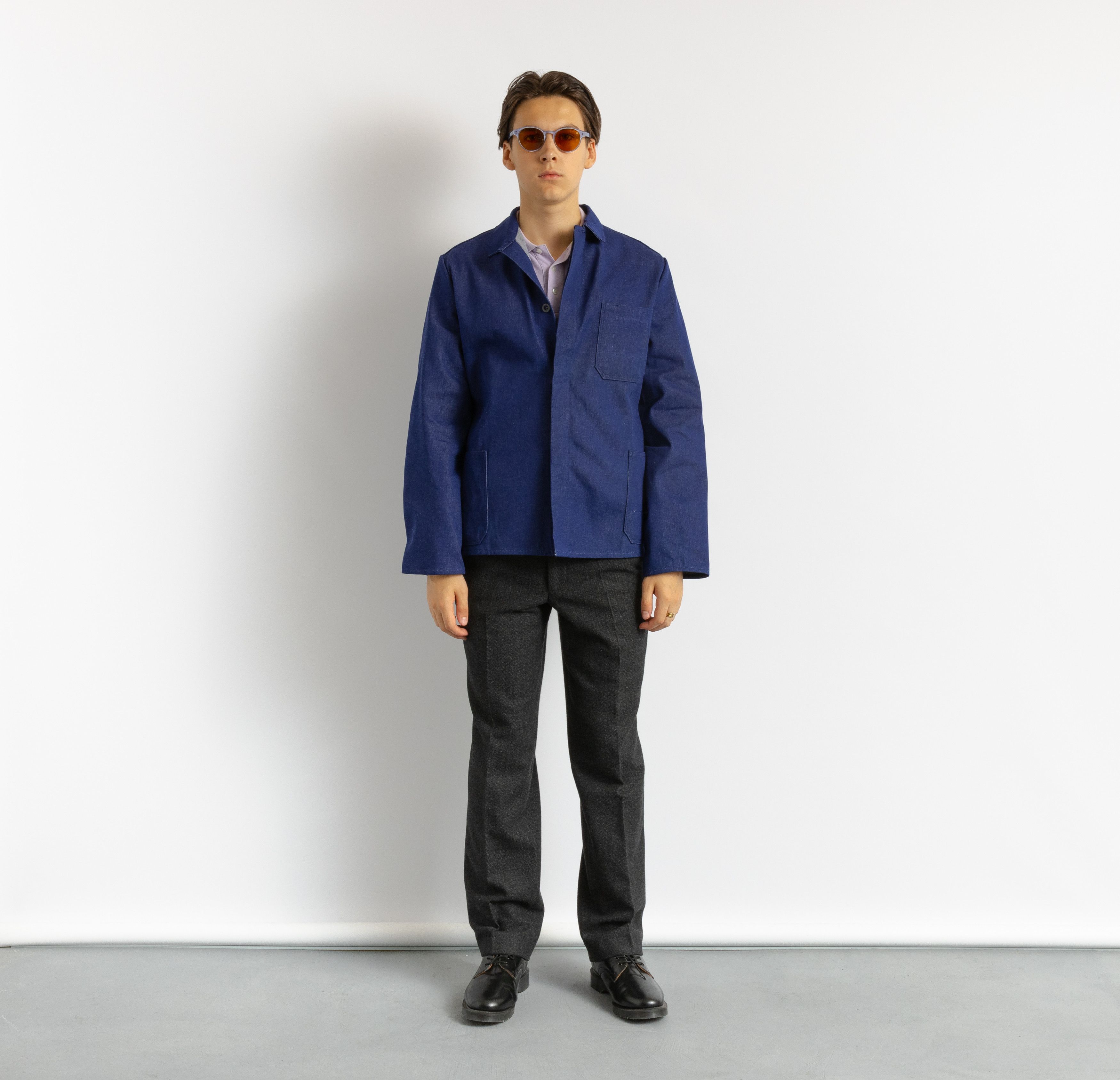 Vintage French Workwear Chore Coat Style Men Jacket 8728 Size US M / EU 48-50 / 2 - 1 Thumbnail