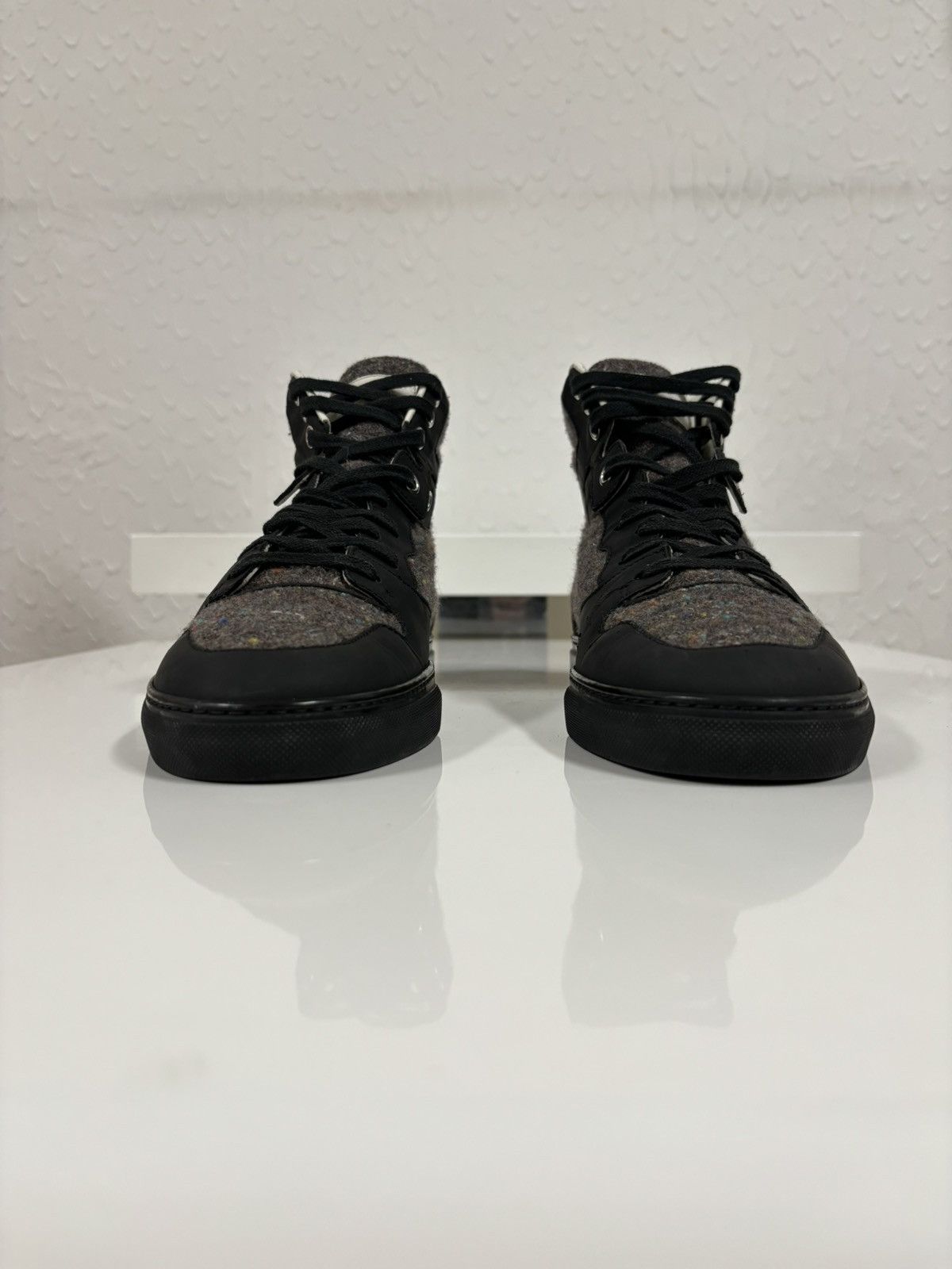 Balenciaga Paris Tweed Mix Fabric Italy Lace-Up Sneakers Trainers Arena Size US 7.5 / EU 40-41 - 5 Thumbnail