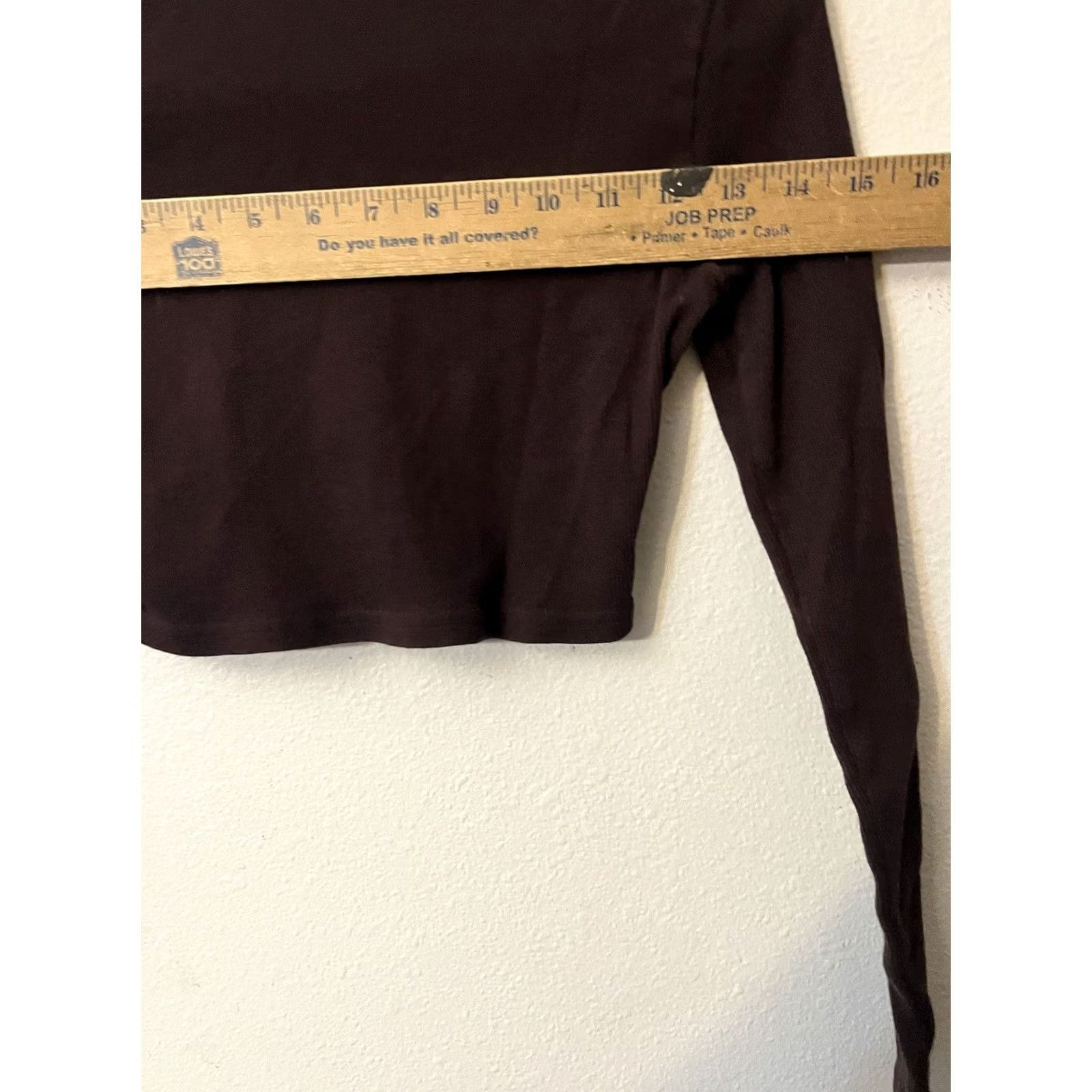 H&M H&M Divided Long Sleeve Cropped Brown Tee Shirt Women’s Size Small Size S / US 4 / IT 40 - 5 Thumbnail