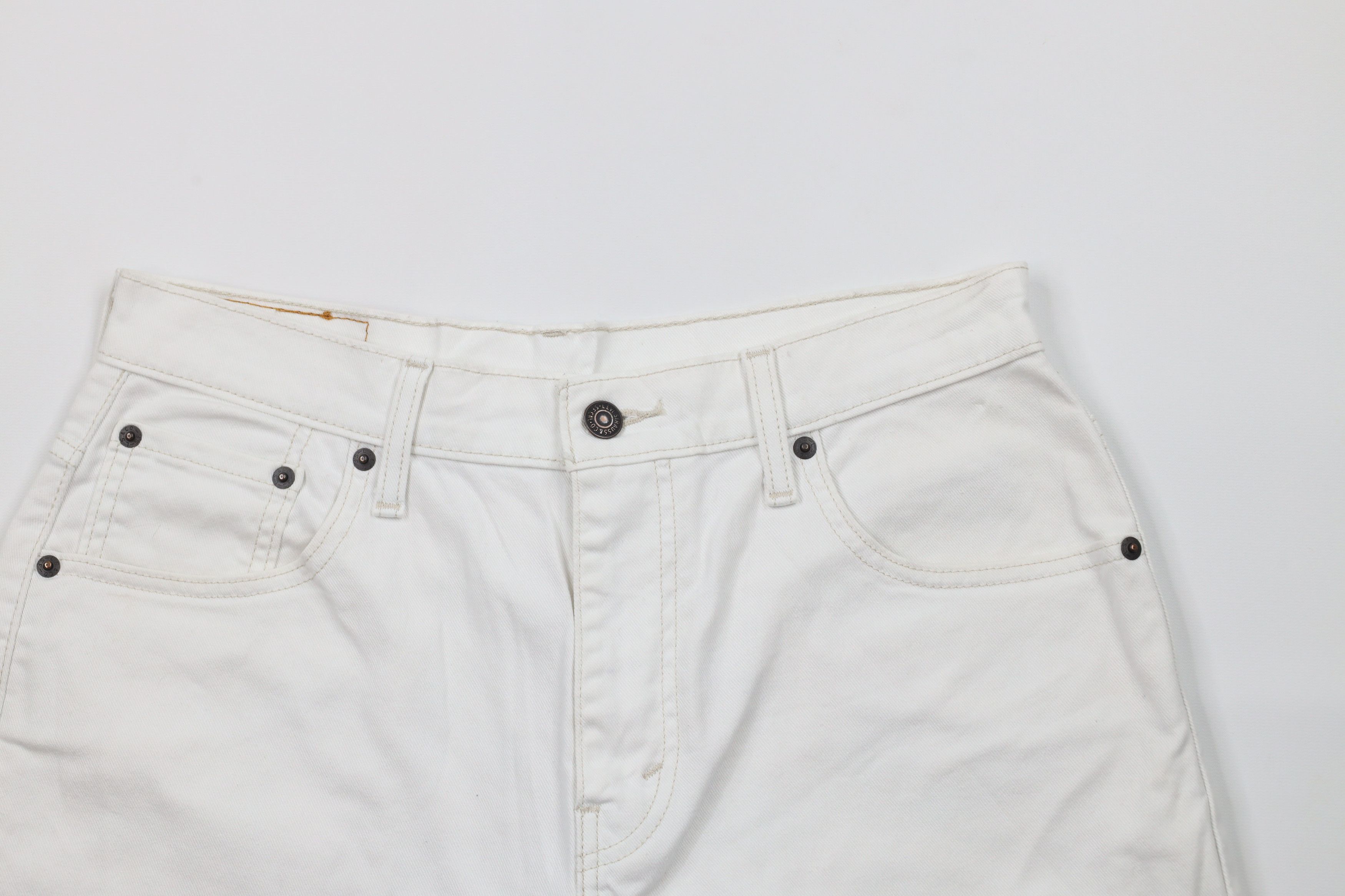 Levi's × Vintage Vintage Y2K Levis 569 Fit Denim Jean Shorts Jorts White Size US 30 / EU 46 - 2 Thumbnail