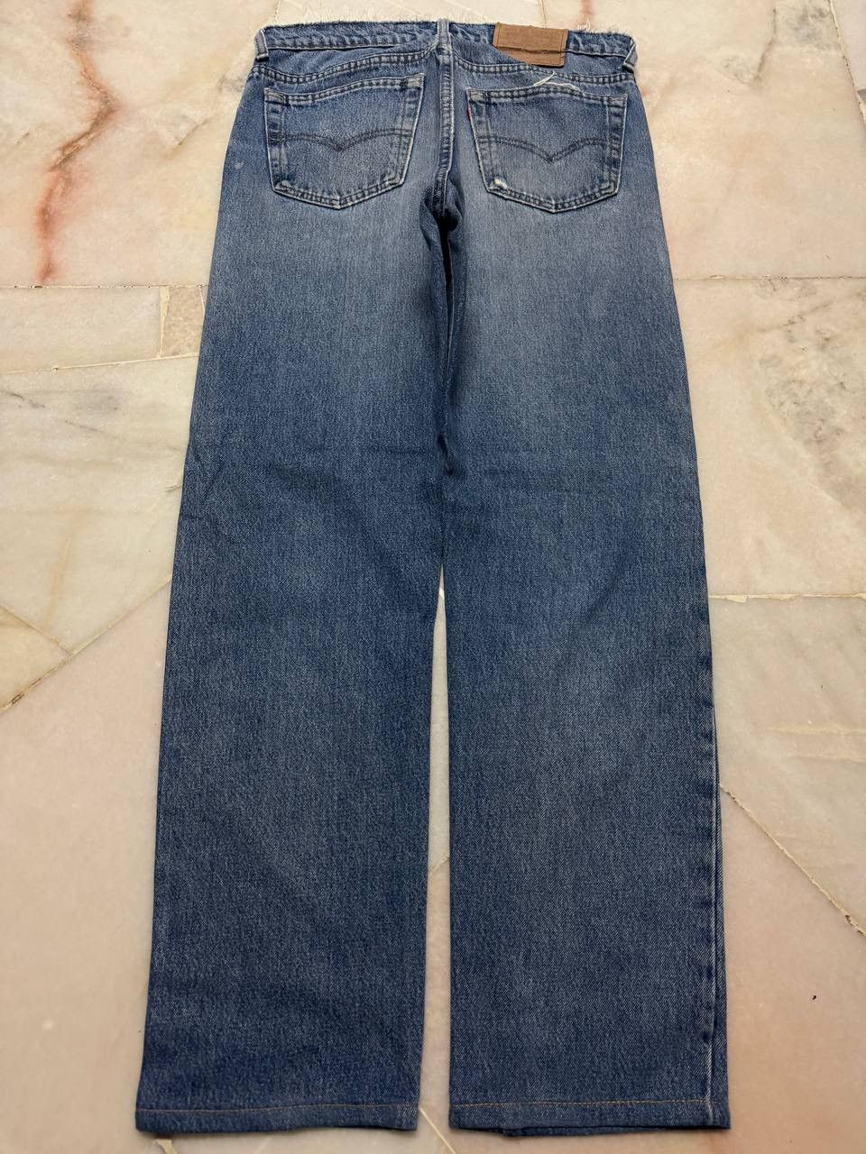 Levi's 💥Grunge💥Vintage 90's 501 Faded Distressed Ripped Blue Jeans Size US 31 - 11 Thumbnail