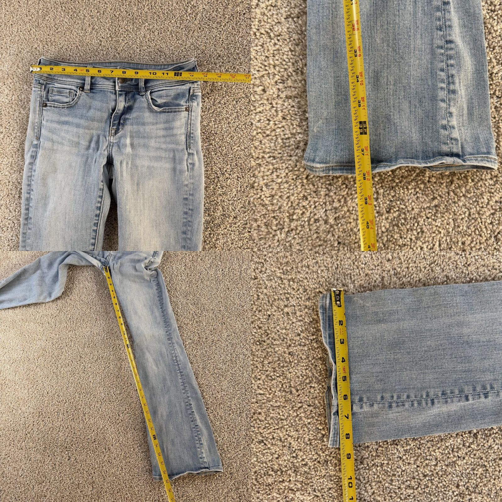 American Eagle Outfitters American Eagle Outfitters Jeans Womens 4 Bootcut Light Wash Blue Stretch Denim 5-Pocket Design Size 27" / US 4 / IT 40 - 8 Thumbnail