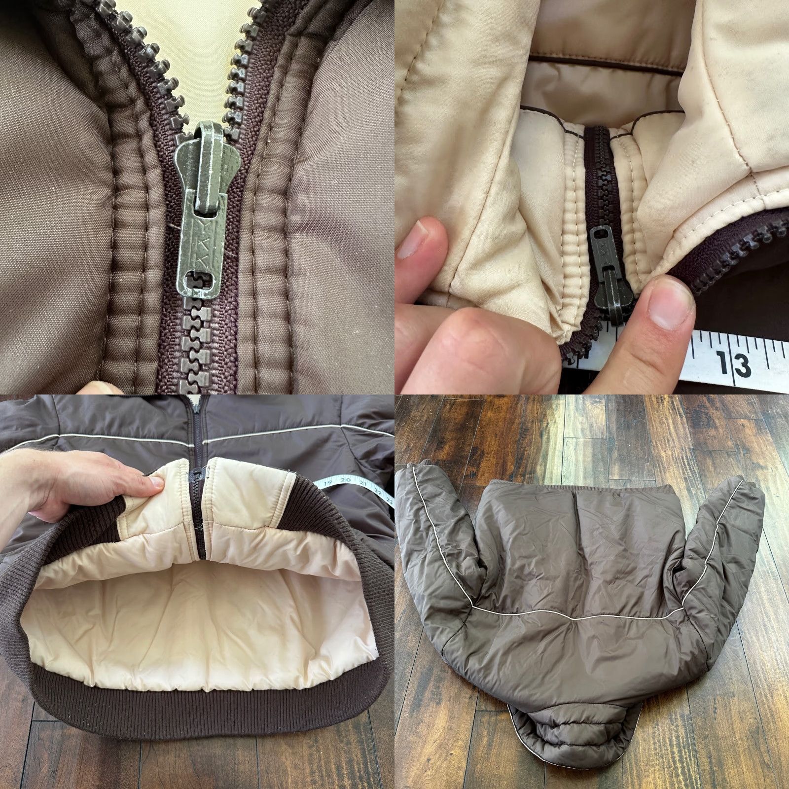 Ocean Pacific VTG Ocean Pacific Brown Insulated Puffer Jacket Reversible Double Sided 70s 80s Size US XL / EU 56 / 4 - 8 Thumbnail