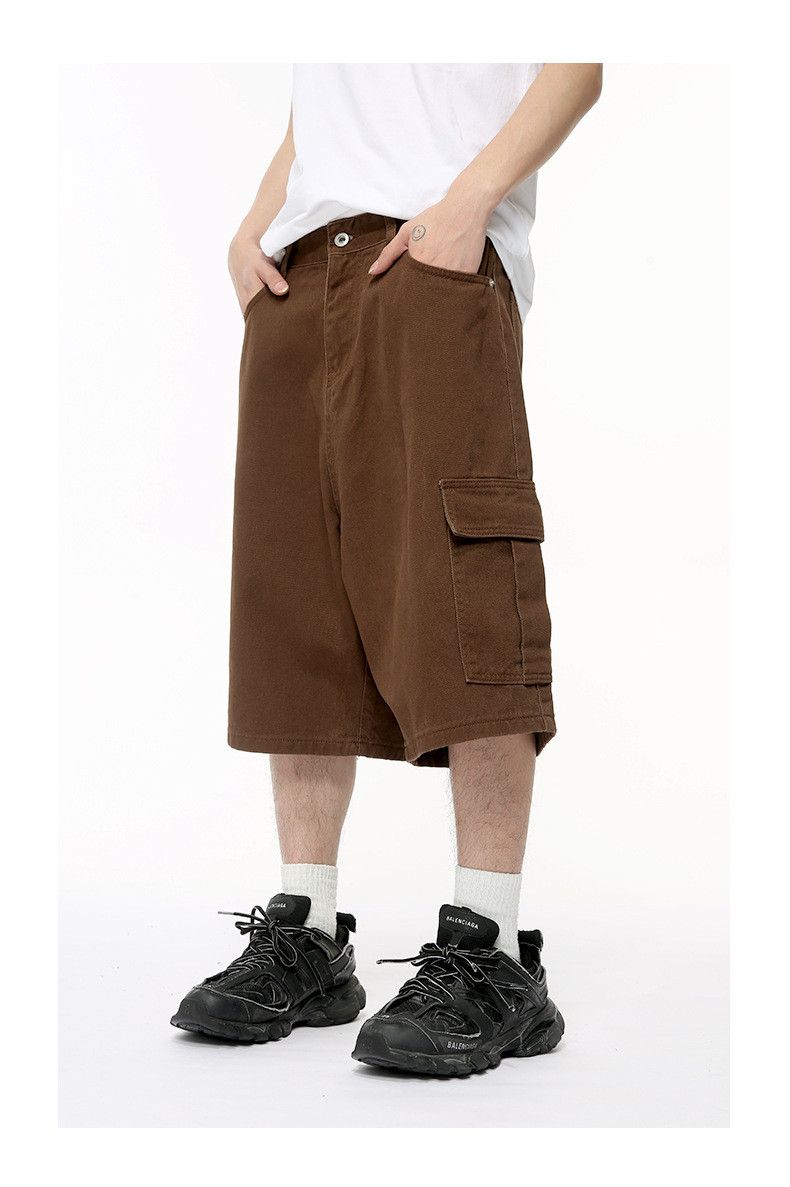 Japanese Brand × Jean Casual Straight Cotton Brown Denim Shorts Size US 32 / EU 48 - 4 Thumbnail