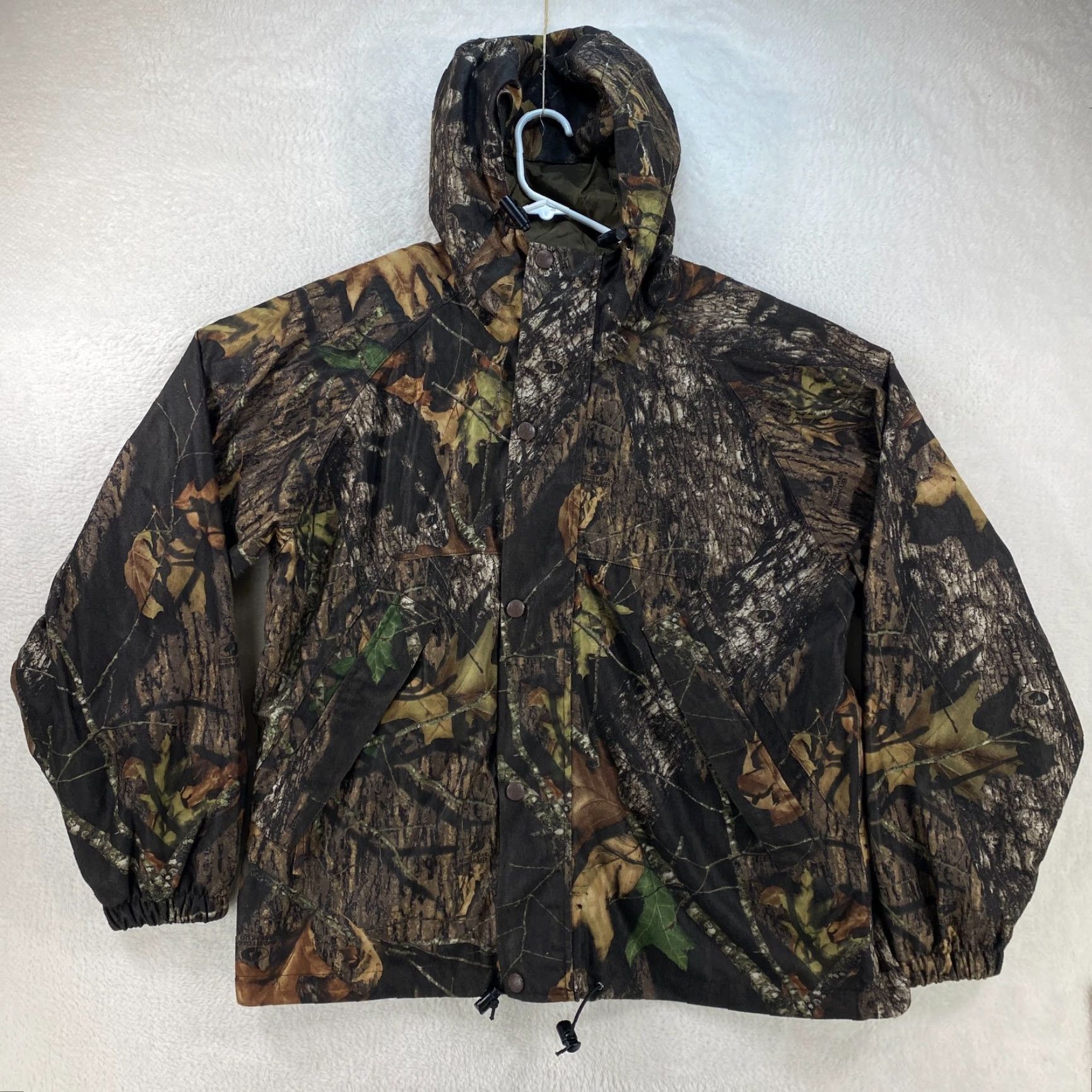 Vintage VINTAGE HERTERS Hooded Jacket Mens L Large Camo Hunting Mossy Oak Breakup Pockets Zip Size US L / EU 52-54 / 3 - 2 Thumbnail