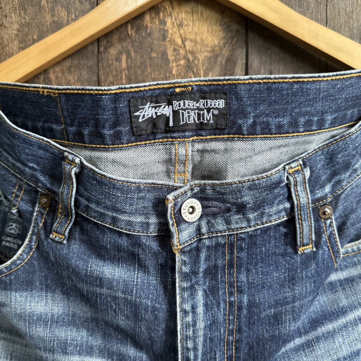Levi's × Stussy Vintage Levis X Stussy Denim LotSS505 Size US 35 - 3 Thumbnail