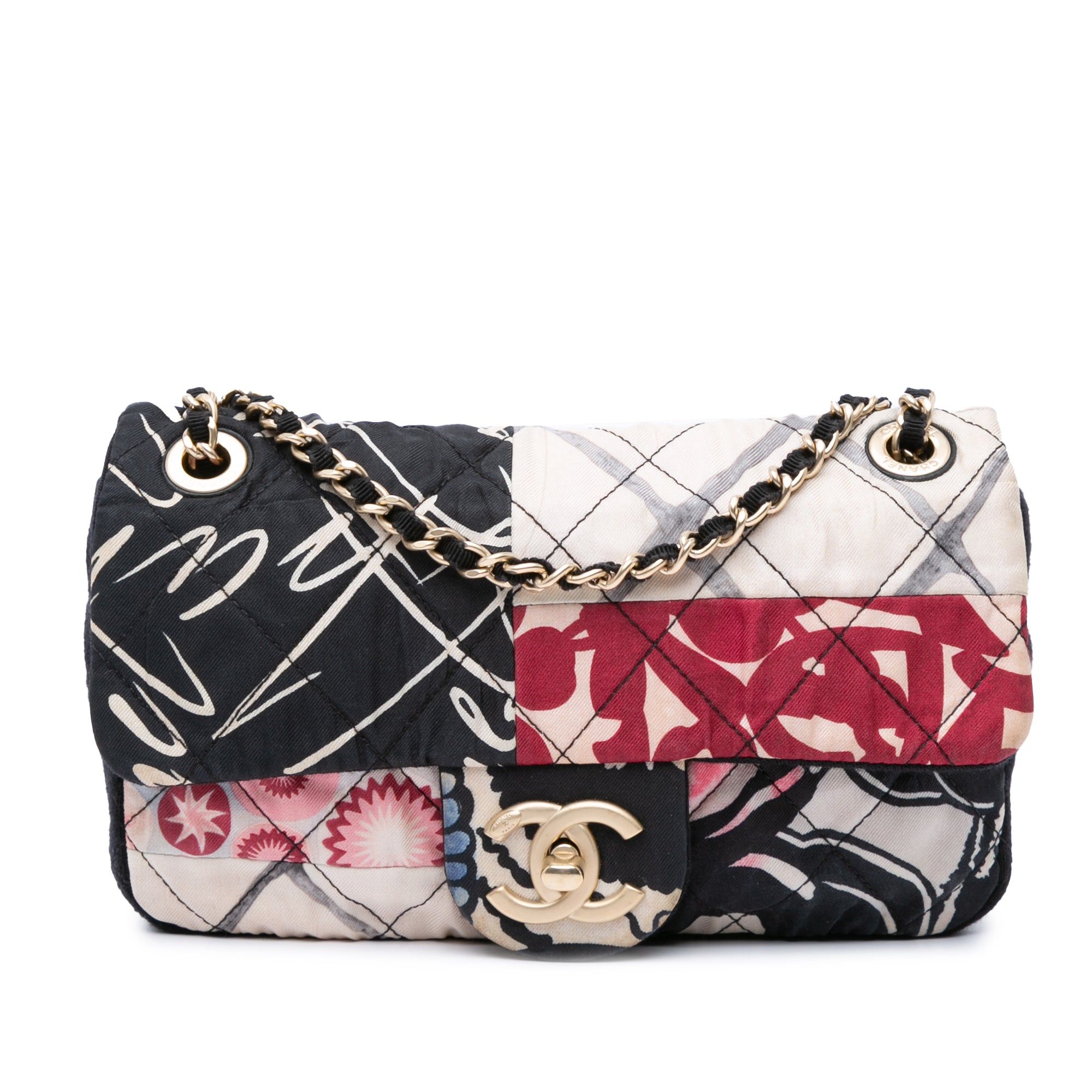 Chanel Chanel Mini Rectangular Printed Nylon and Jersey Patchwork Single Flap Multi Size ONE SIZE - 1 Thumbnail