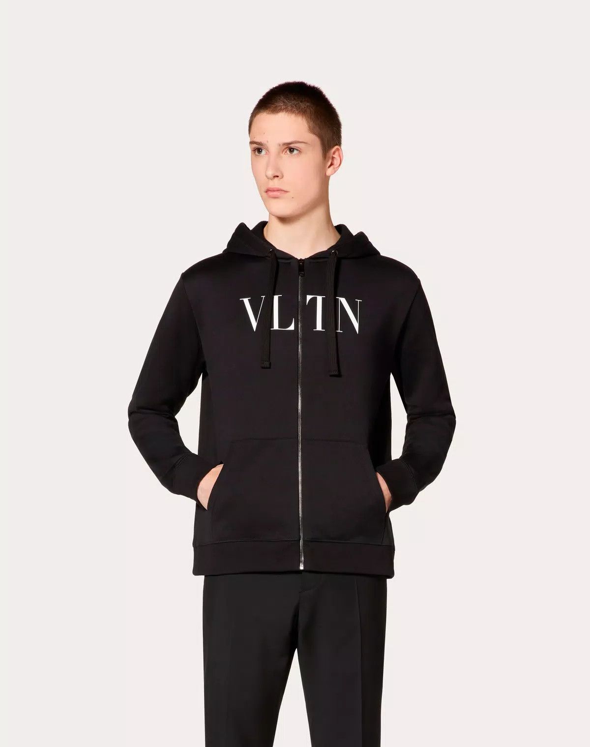 Valentino oc11z0725 Hooded Sweatshirt With Zip in Black Size US S / EU 44-46 / 1 - 3 Thumbnail