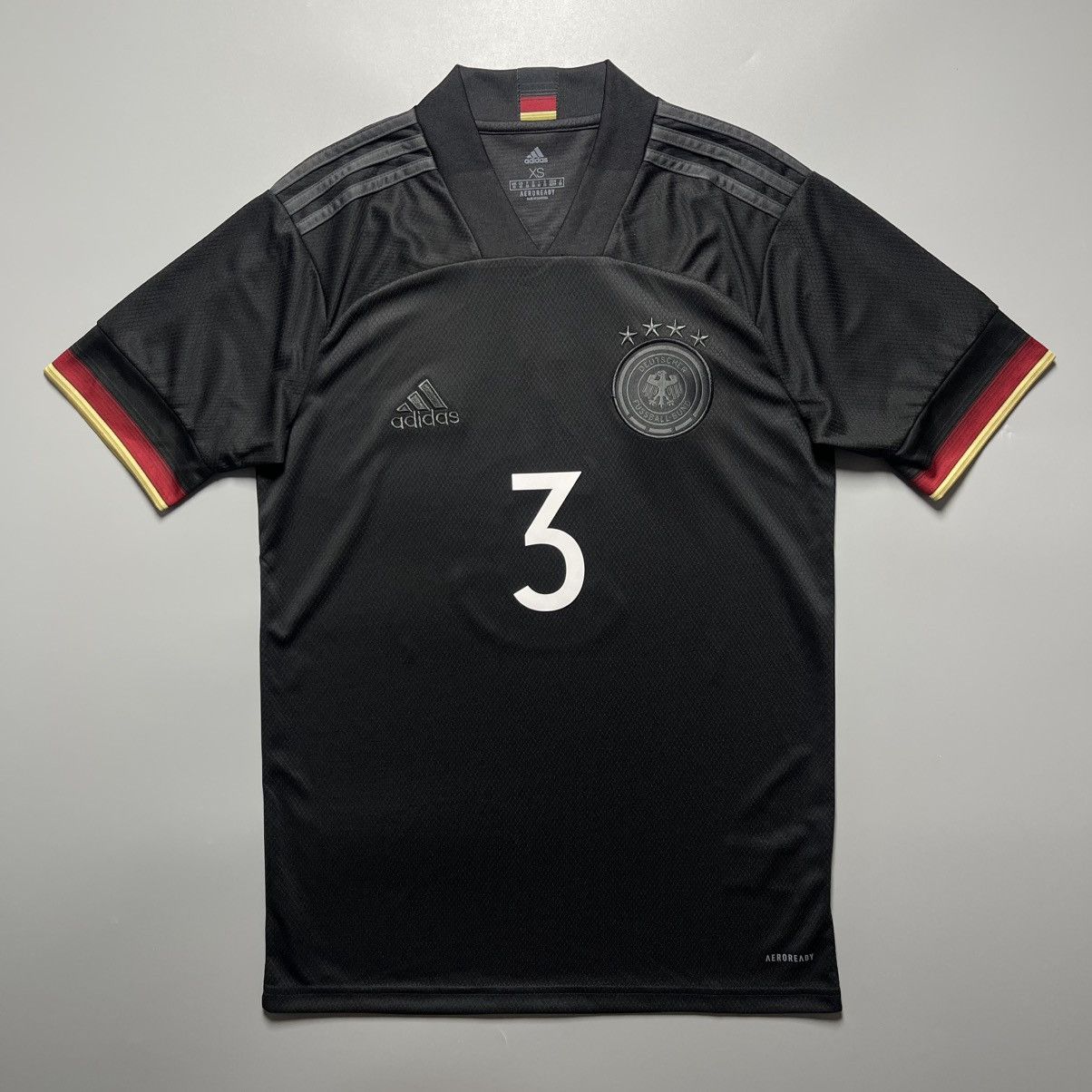 Adidas GERMANY ADIDAS 2020 EURO FOOTBALL AWAY JERSEY #3 HECTOR Size US XS / EU 42 / 0 - 2 Thumbnail