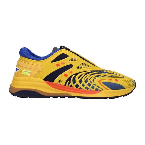 image of Gucci Ob1O1E0324 Sneakers In Yellow & Cobalt in Yellow/Cobalt, Men's (Size 8)