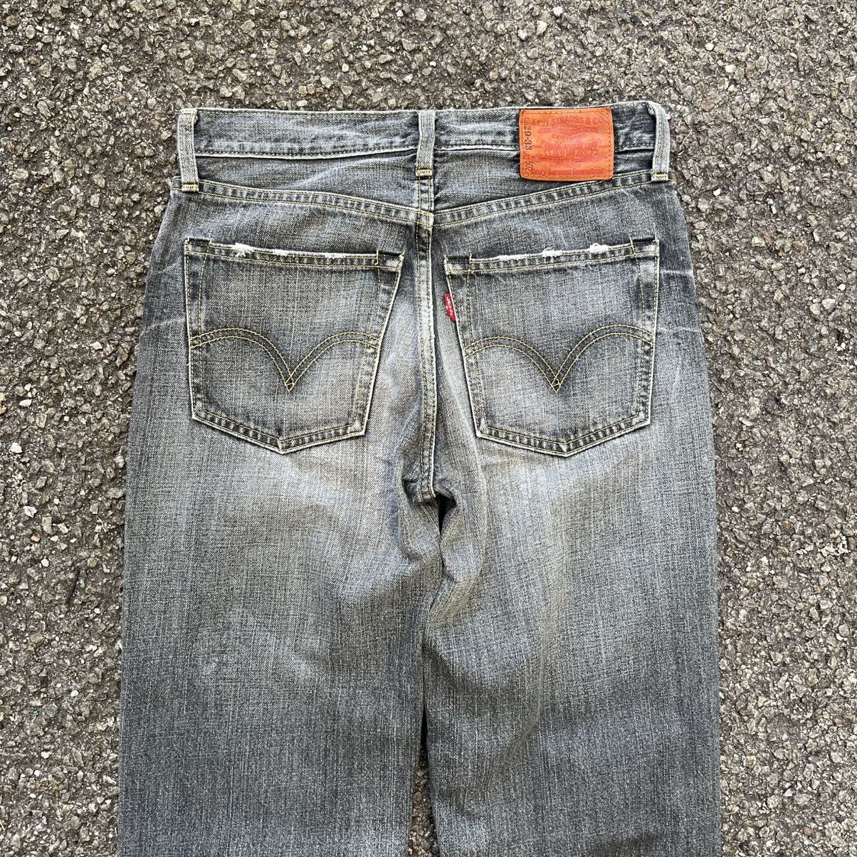 Levi's Vintage Levi’s 502 Black Faded Distressed Denim Jeans Pants Size US 29 - 14 Thumbnail