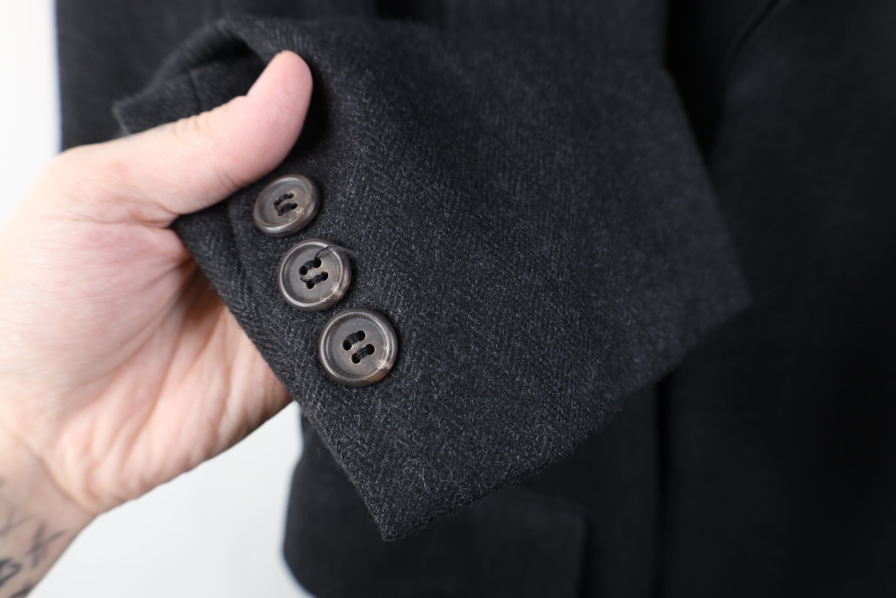 Vintage Vintage 70s Streetwear Wool Herringbone Overcoat Gray USA Size US XXL / EU 58 / 5 - 8 Thumbnail