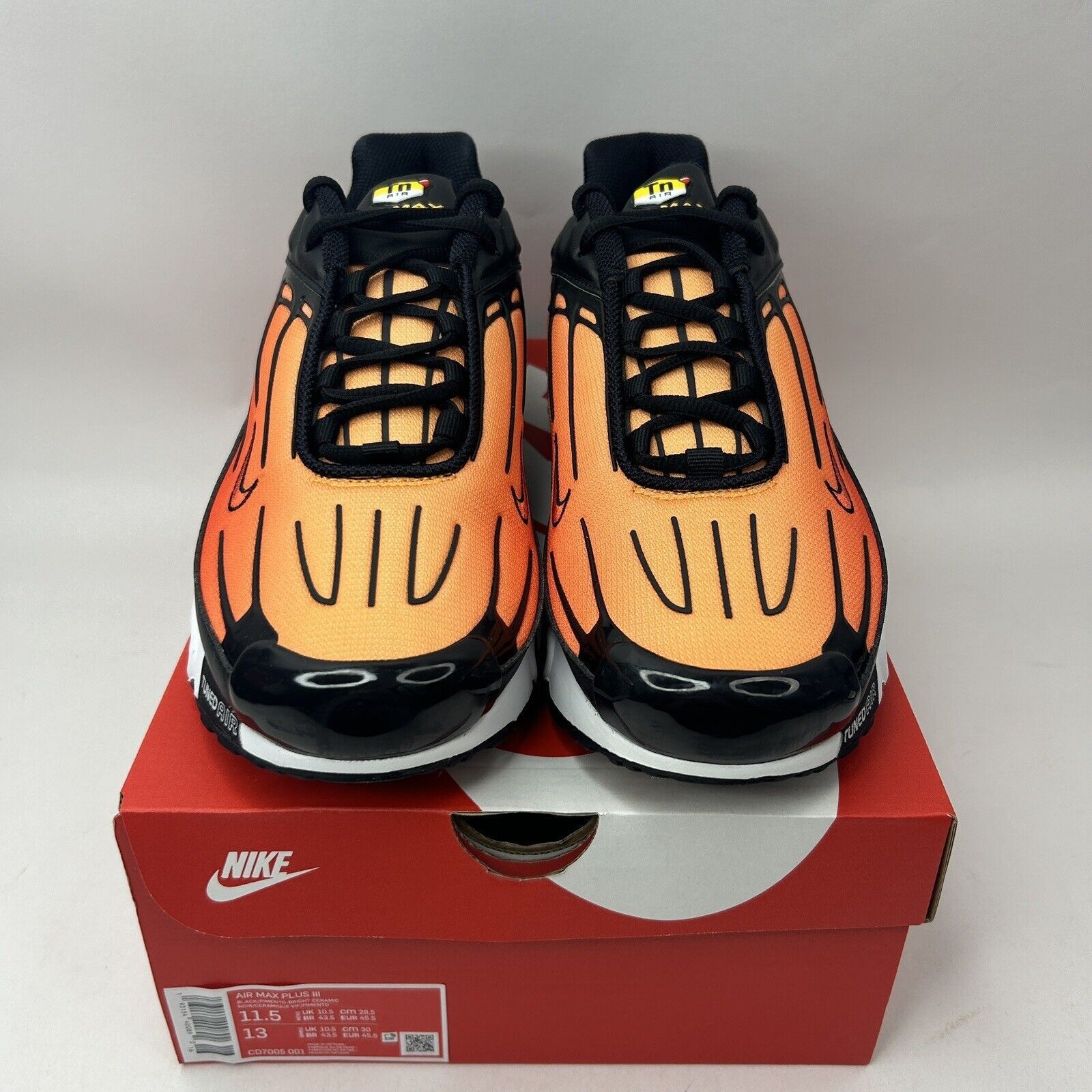 Nike Nike Air Max Plus III 3 “Black Orange Tiger" 2023 Size US 11.5 / EU 44-45 - 2 Thumbnail