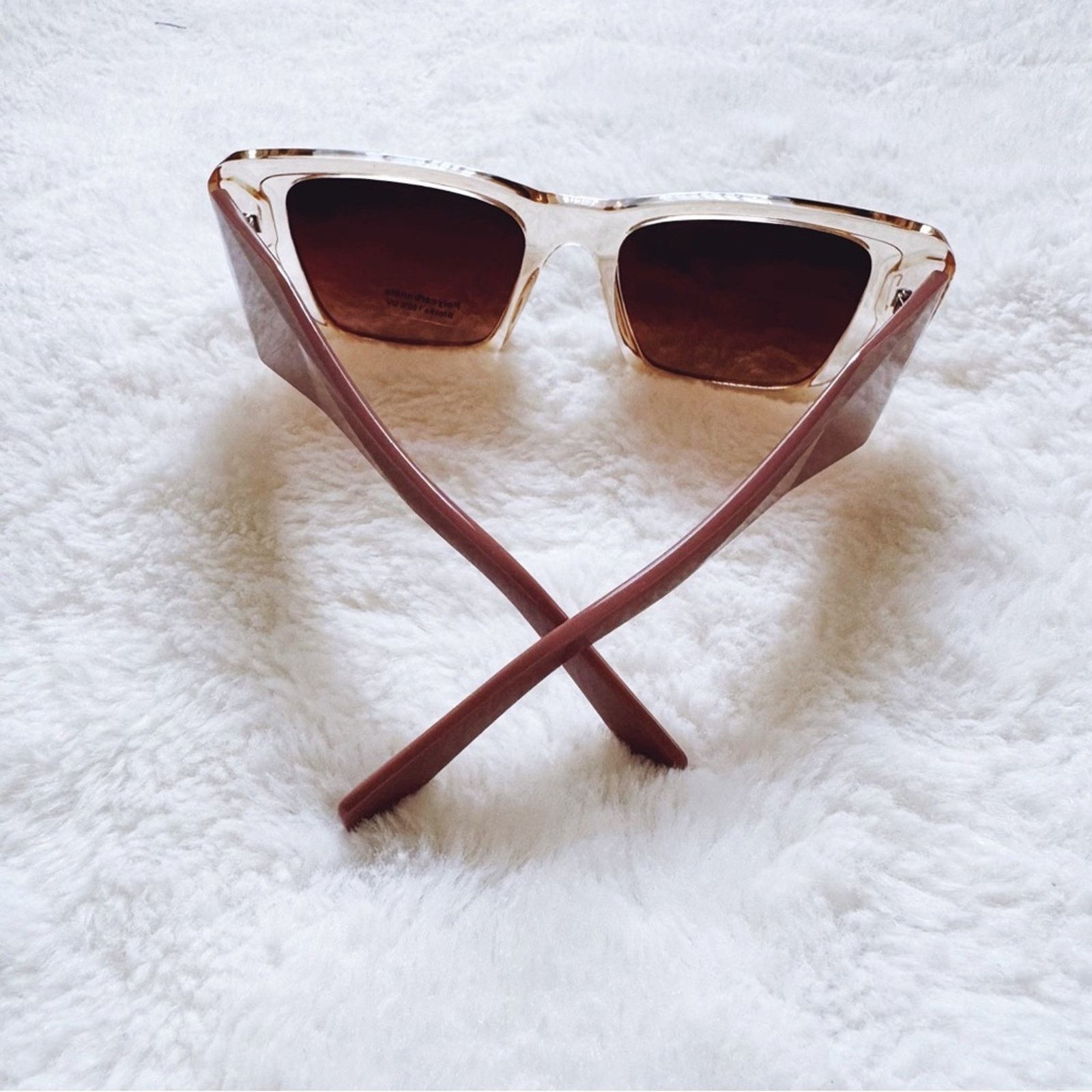 Other Lily Clear Mauve Rectangular Sunglasses Size ONE SIZE - 11 Thumbnail