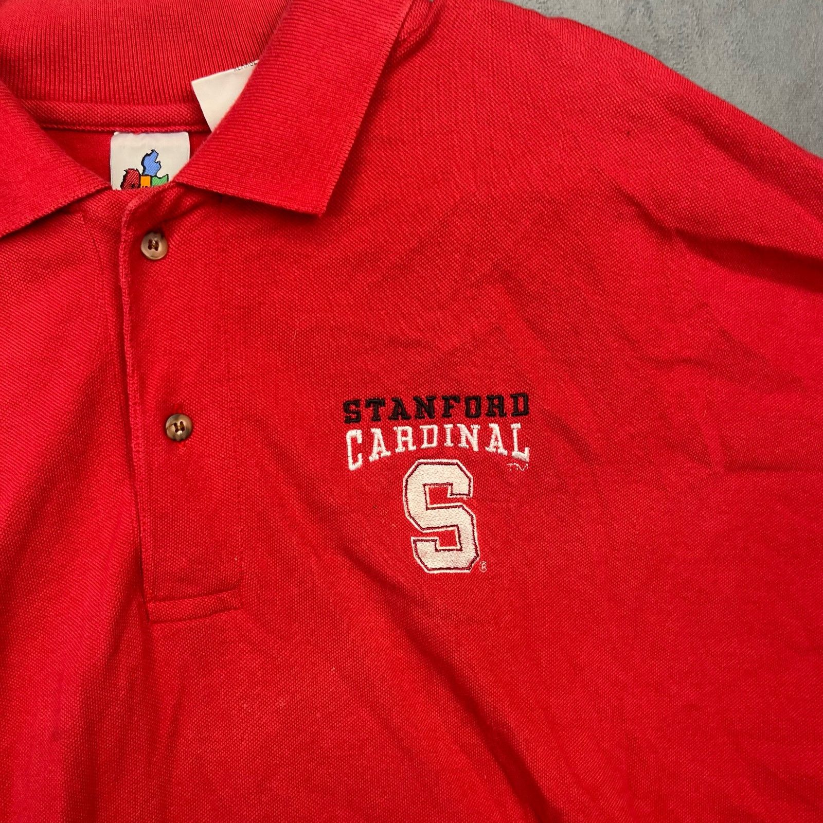 Other Vintage Stanford Cardinal University Waffle Knit Polo T-12 Size US XL / EU 56 / 4 - 10 Thumbnail