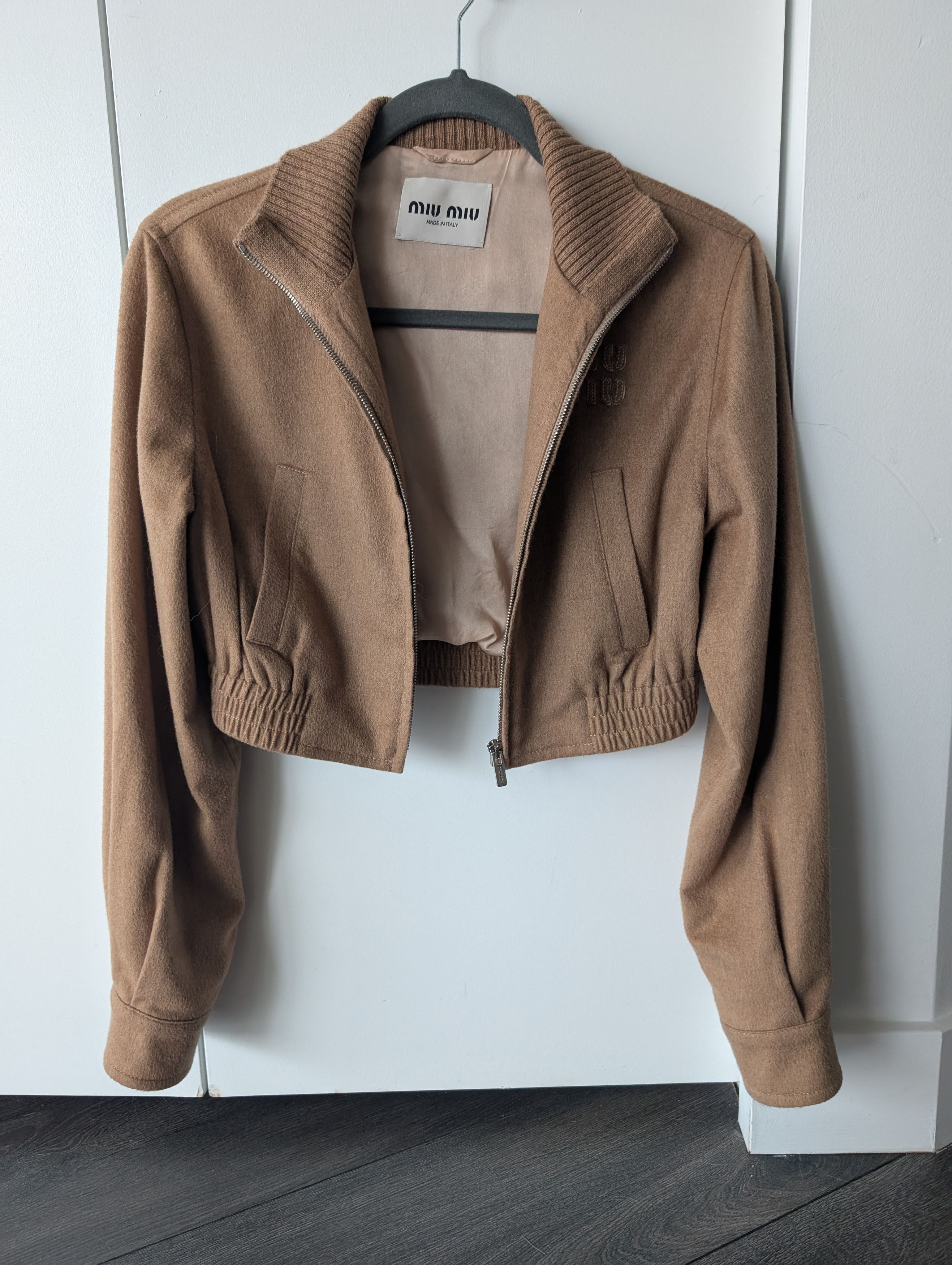 Miu Miu Miu Miu Suede Cropped Jacket Size XS / US 0-2 / IT 36-38 - 2 Thumbnail