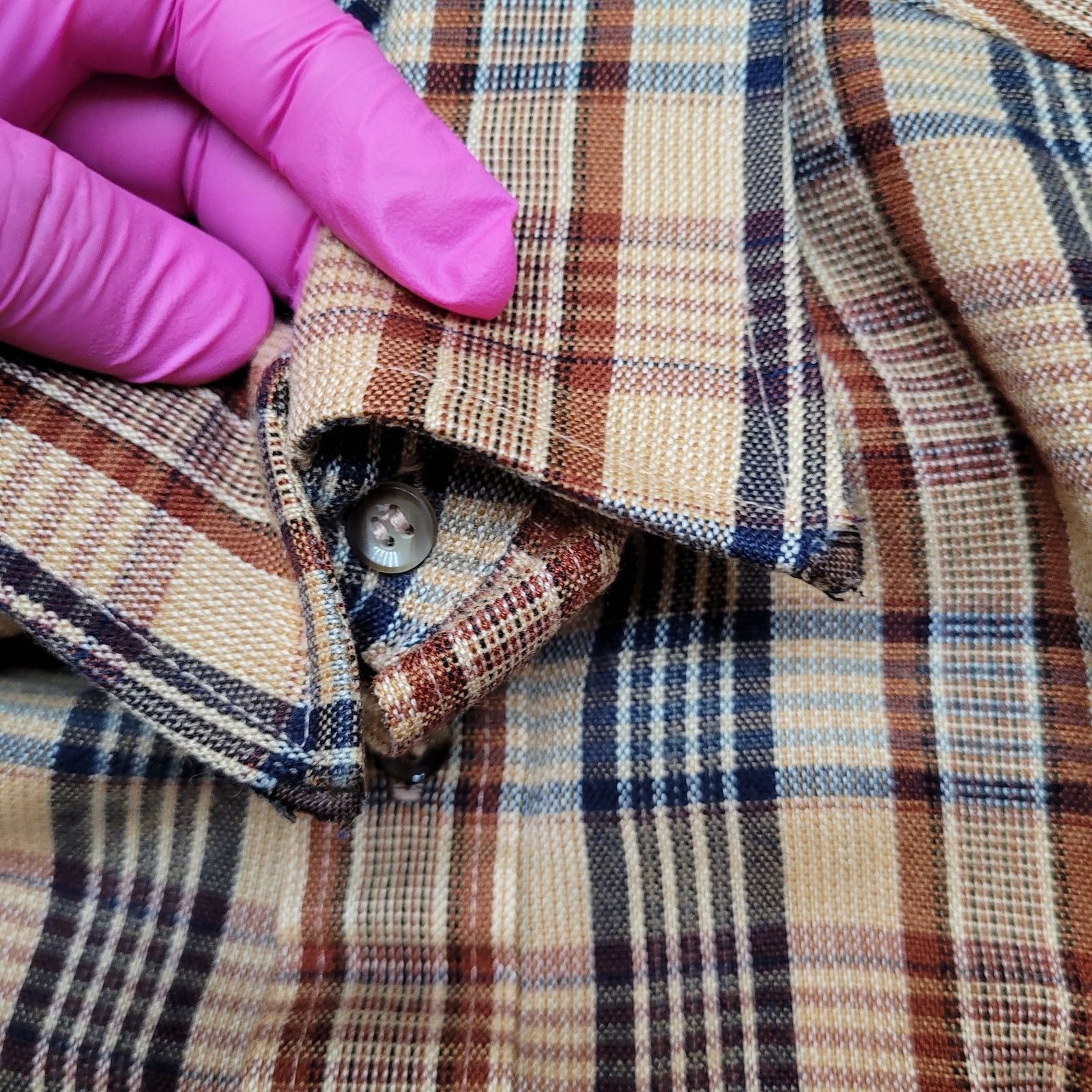 Baracuta VTG 80s Baracuta Plaid Shirt M 16x33 Slim Fit Preppy Nylon Size US M / EU 48-50 / 2 - 4 Thumbnail