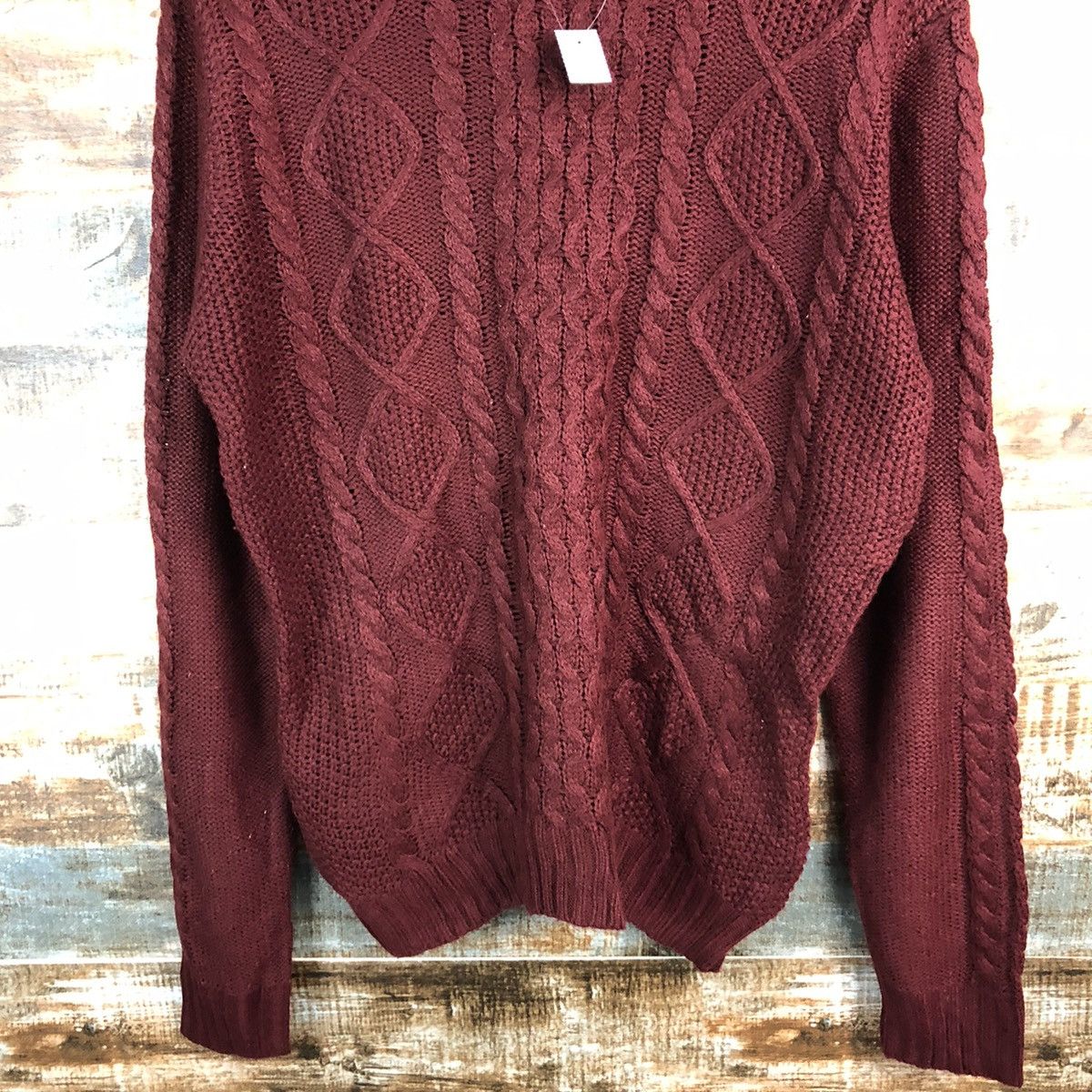 Aran Isles Knitwear × Japanese Brand Lazy Hazy Planet Red cable Knitwear #A1282 Size US M / EU 48-50 / 2 - 6 Thumbnail