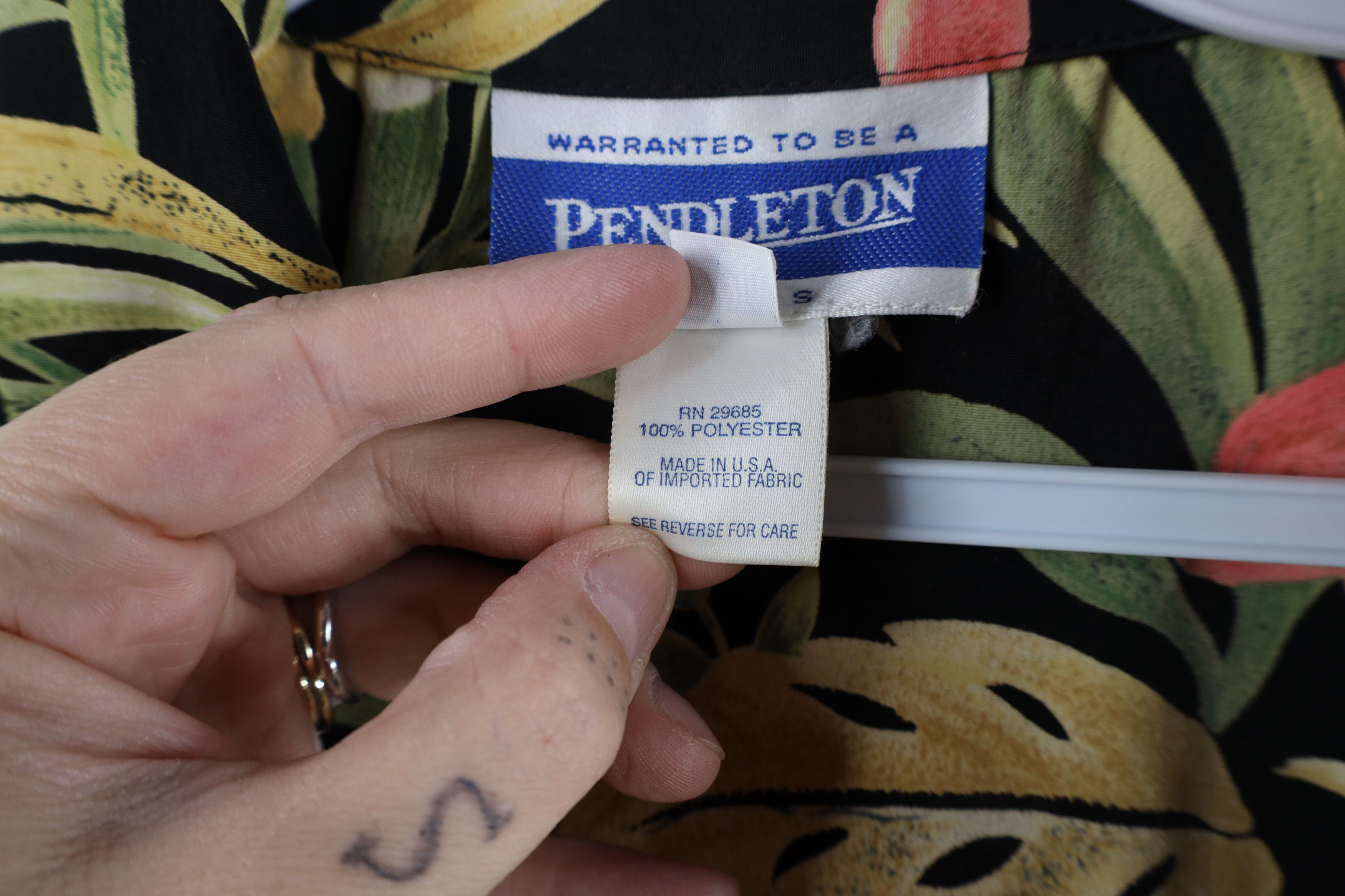 Pendleton × Vintage Vintage 90s Pendleton Collar Short Sleeve Button Shirt USA Size 3XL / US 20-22 - 7 Thumbnail