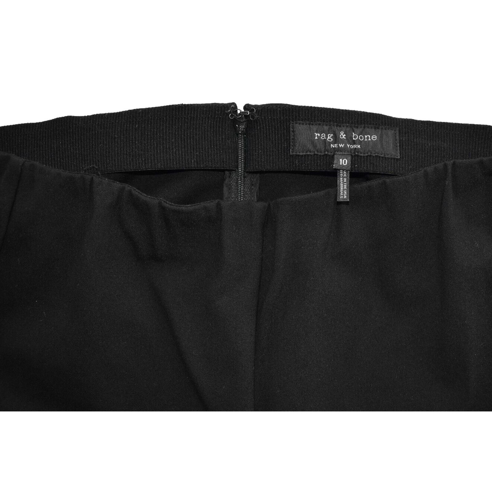 Rag & Bone RAG & BONE Black Stretch Back Zip Slim Fit Pants Sz 10 Size 32" / US 10 / IT 46 - 3 Thumbnail