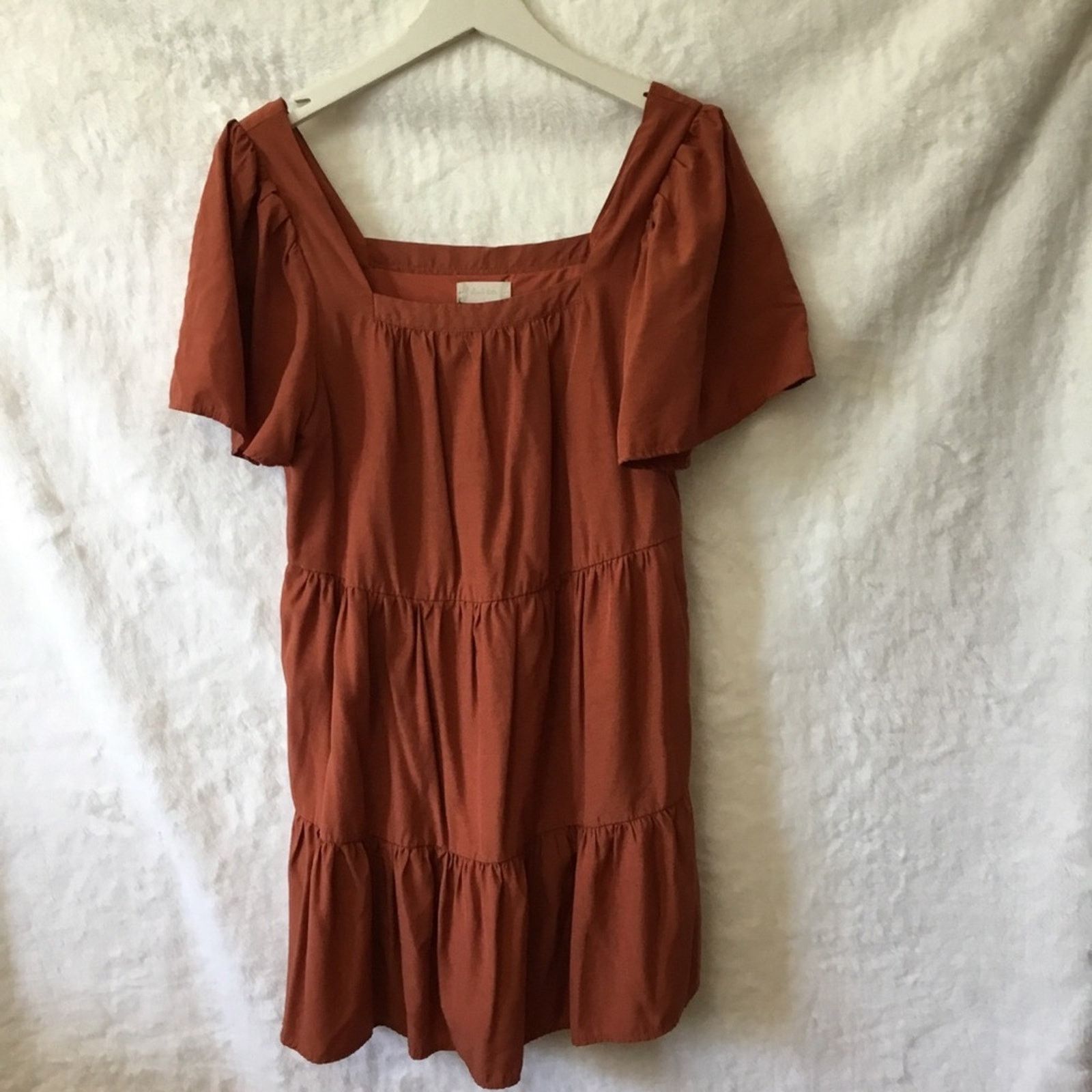 Other Altar'd State Orange Puff Short Sleeve Dress Size S / US 4 / IT 40 - 2 Thumbnail