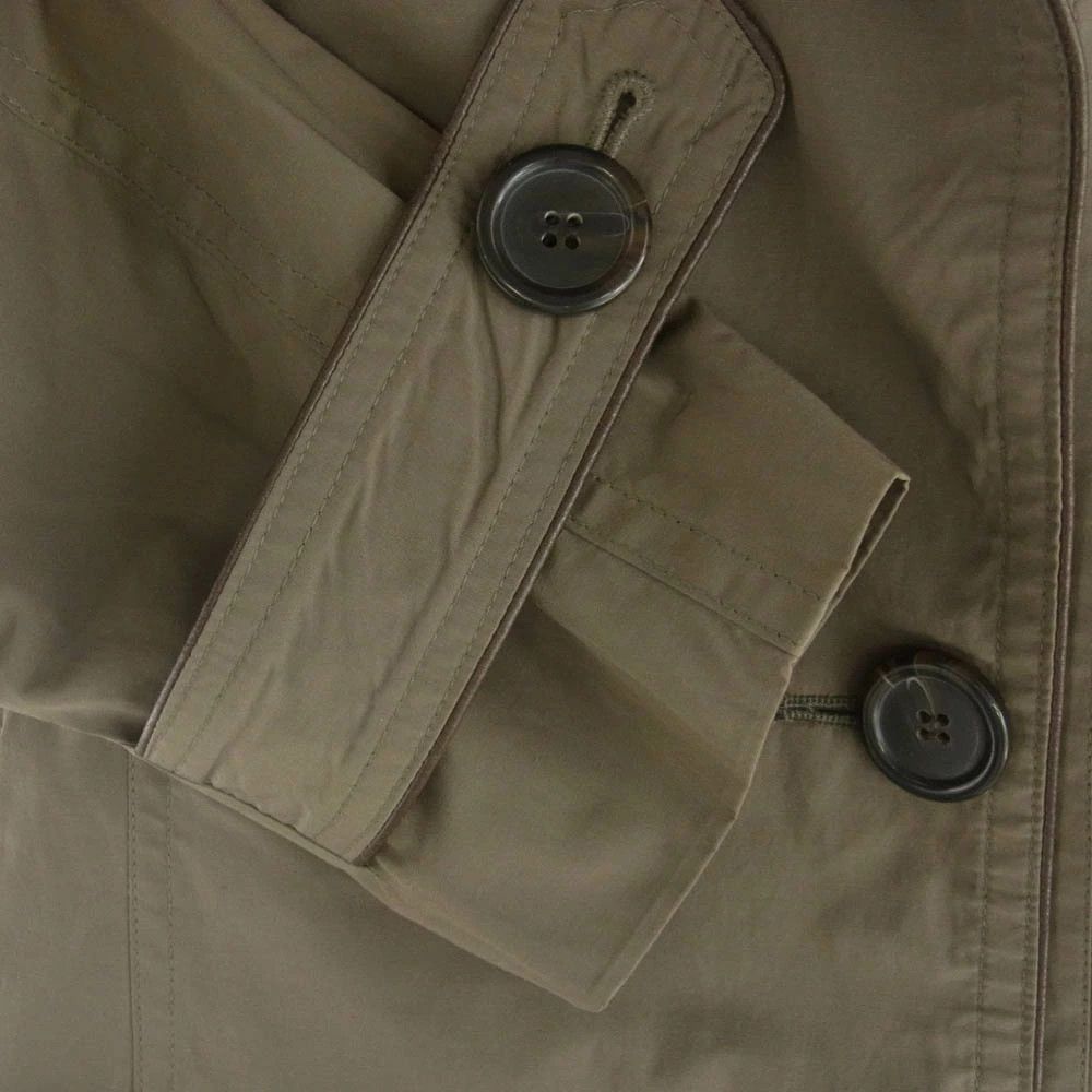 Comme des Garcons Homme Plus Trench Coat Leather Trim Reverse Polyester Charcoal Size US M / EU 48-50 / 2 - 4 Thumbnail