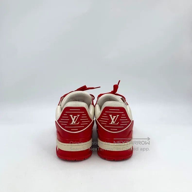 Louis Vuitton Louis Vuitton Trainer Red logo Embossed Lace Up Casual Fla Size US 7 / EU 40 - 4 Thumbnail