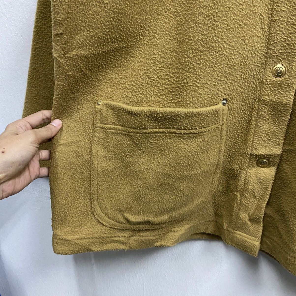 Gucci VINTAGE‼️Gucci Mustard Fleece Overshirt Jacket Size US S / EU 44-46 / 1 - 7 Thumbnail