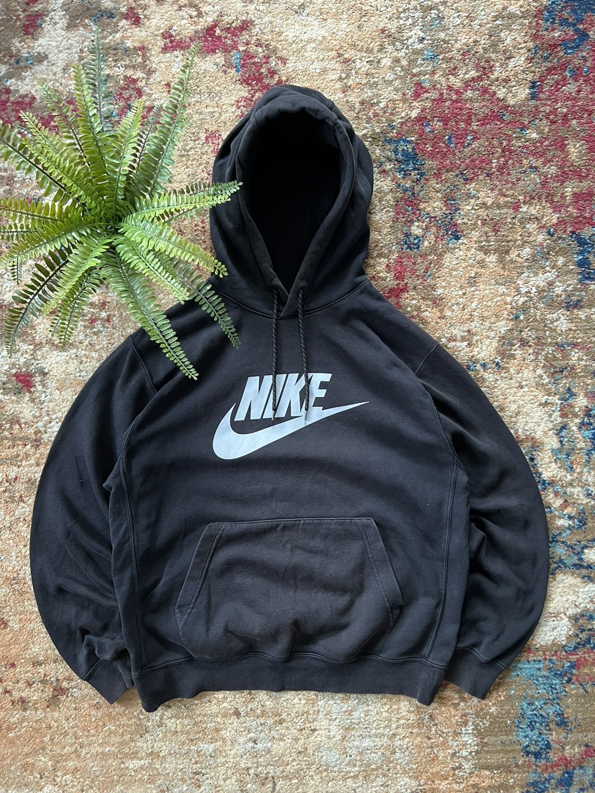 Nike × Vintage 💣 90’s NIKE RETRO BIG SWOOSH LOGO Y2K HOODIE Size US M / EU 48-50 / 2 - 1 Thumbnail