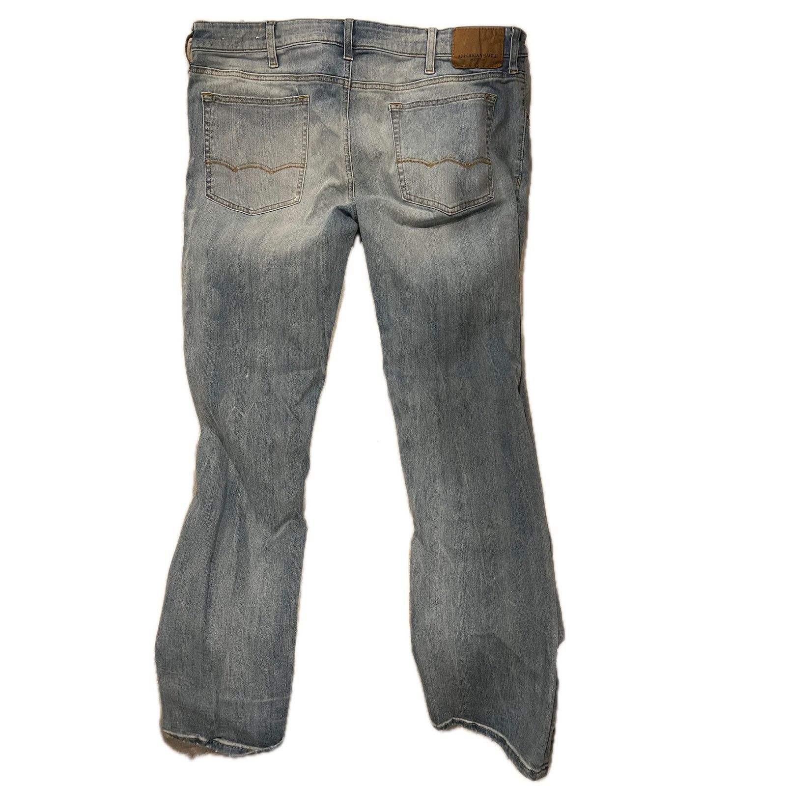 American Eagle Outfitters American Eagle Blue Slim Straight Leg Jeans Men's 38x34 Size US 38 / EU 54 - 2 Thumbnail