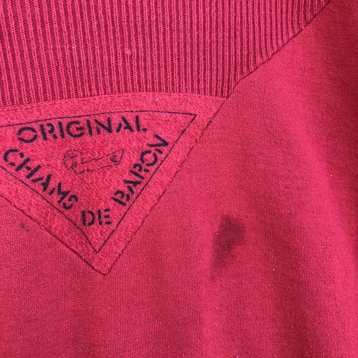 Vintage Vintage Chams Ribbed Sweatshirt Medium Red Jumper Graphic Size L / US 10 / IT 46 - 5 Thumbnail