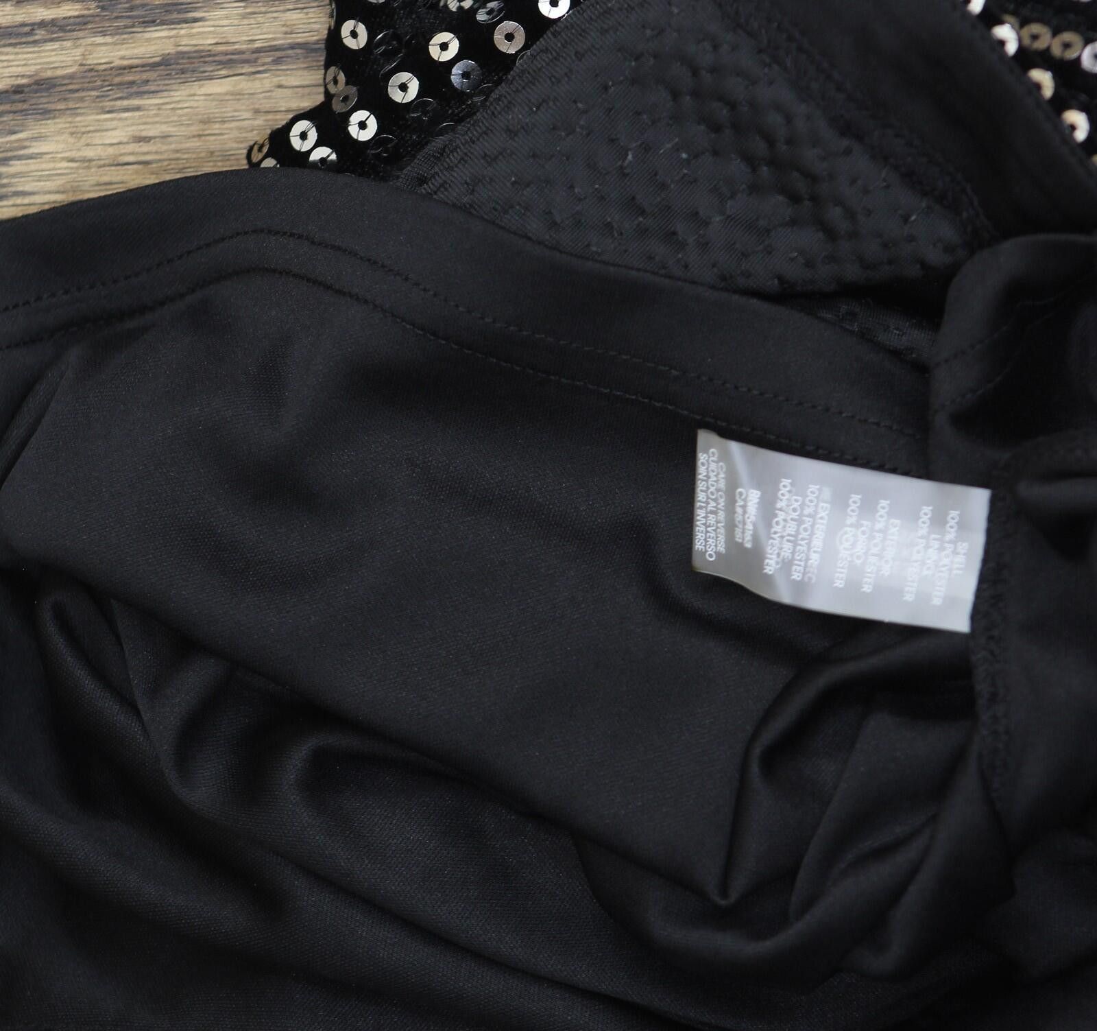 Calvin Klein Nwt Calvin Klein Womens Velvet Shift Dress Black / Silver 4 Size S / US 4 / IT 40 - 6 Thumbnail